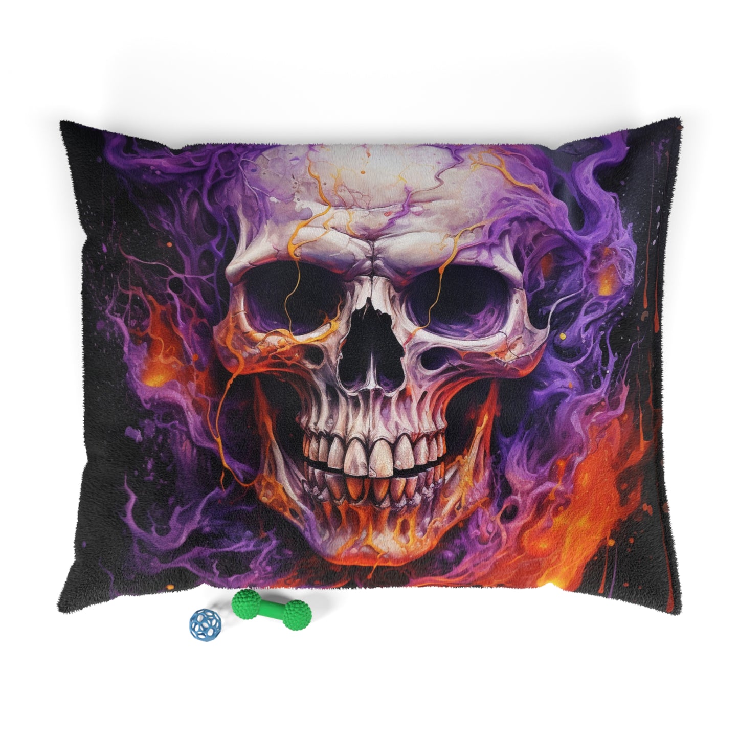Pet Bed Skull Flames 2