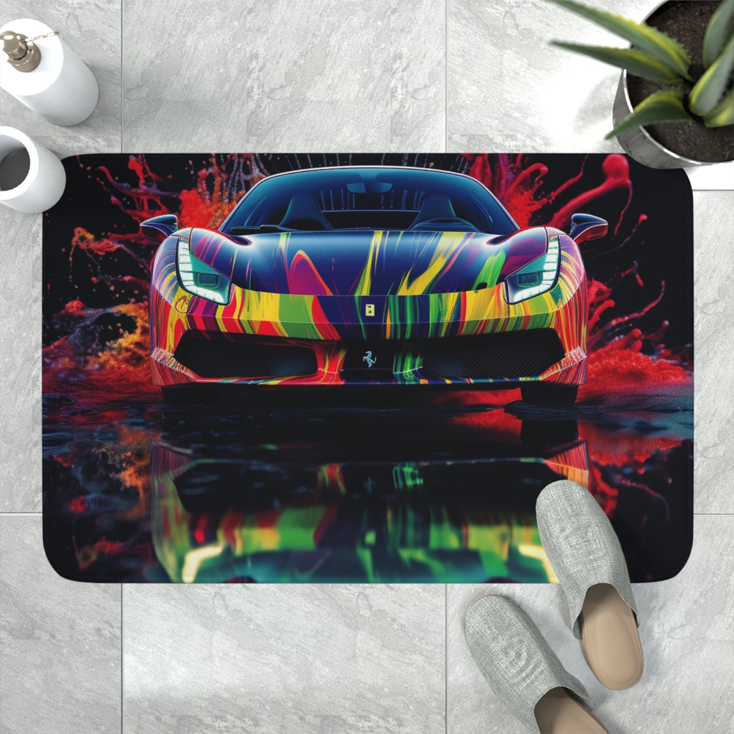 Memory Foam Bath Mat Ferrari Fusion Water 1