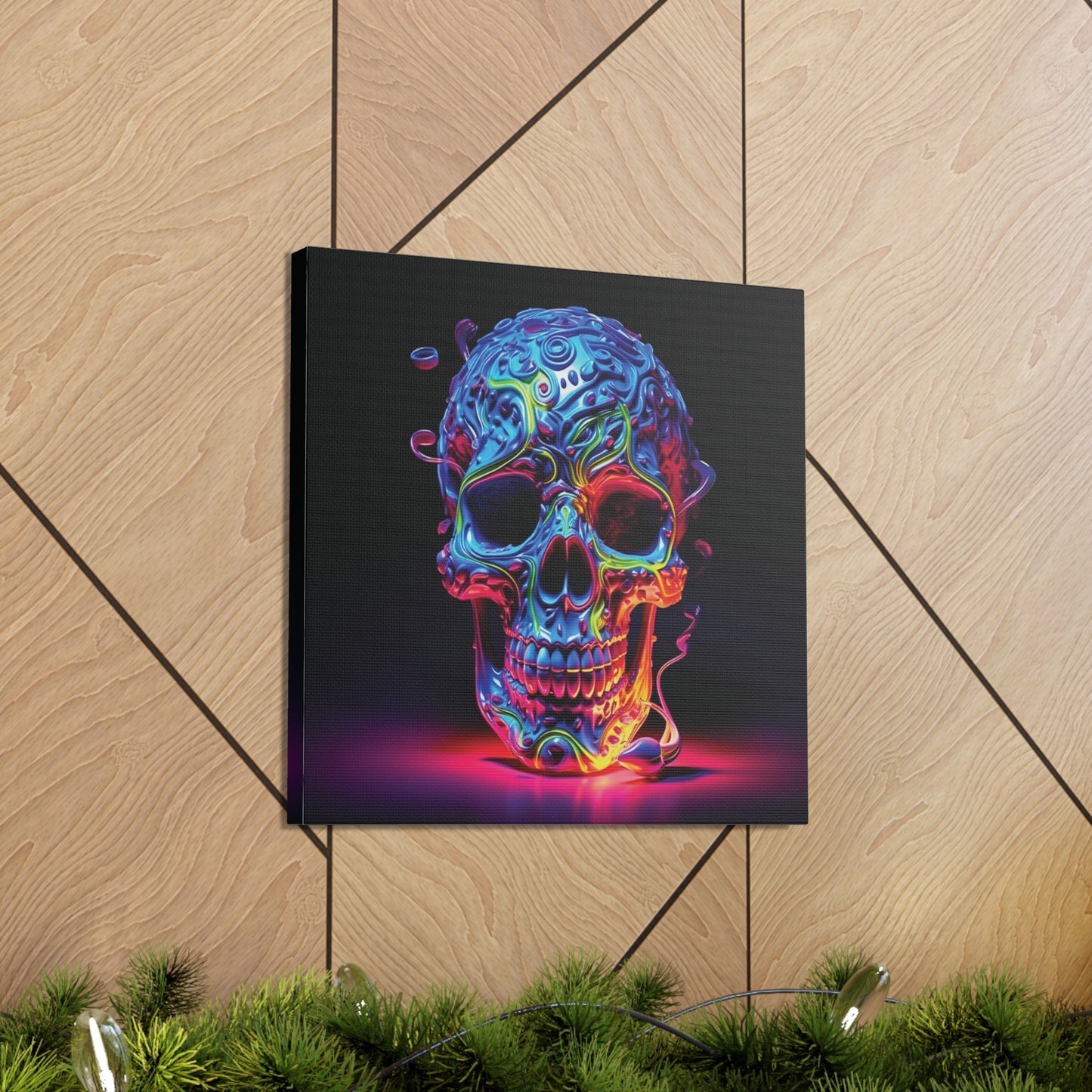 Canvas Gallery Wraps Macro Skull Color 3