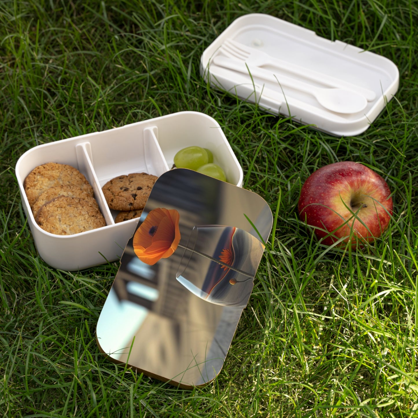 Bento Lunch Box Poppy in a Glass Vase 4