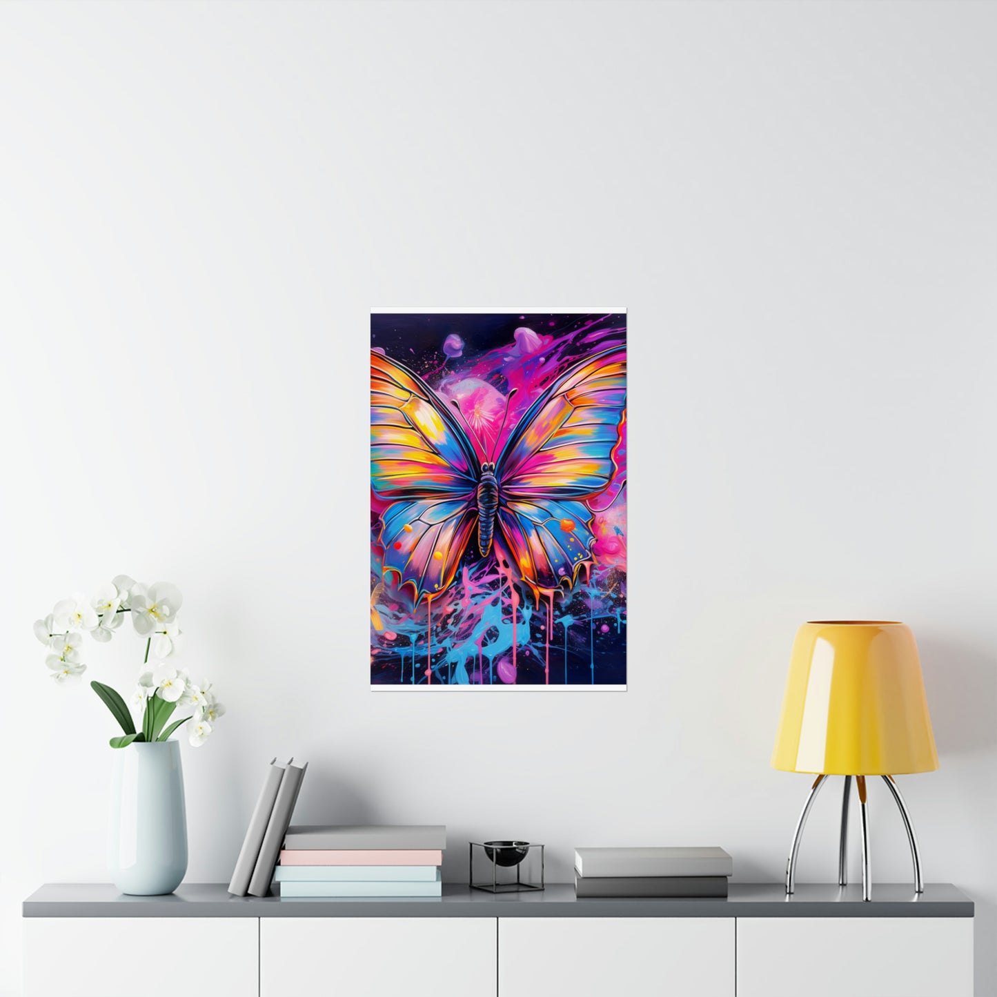 Premium Matte Vertical Posters Pink Butterfly Flair 3