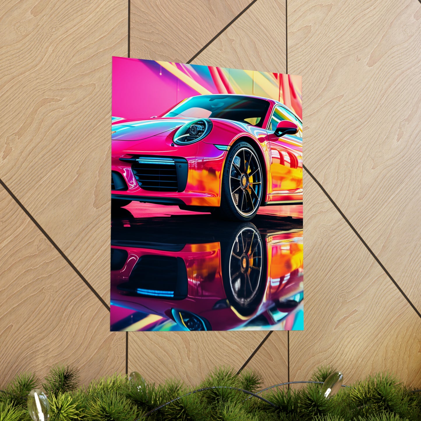 Premium Matte Vertical Posters Macro Porsche 4