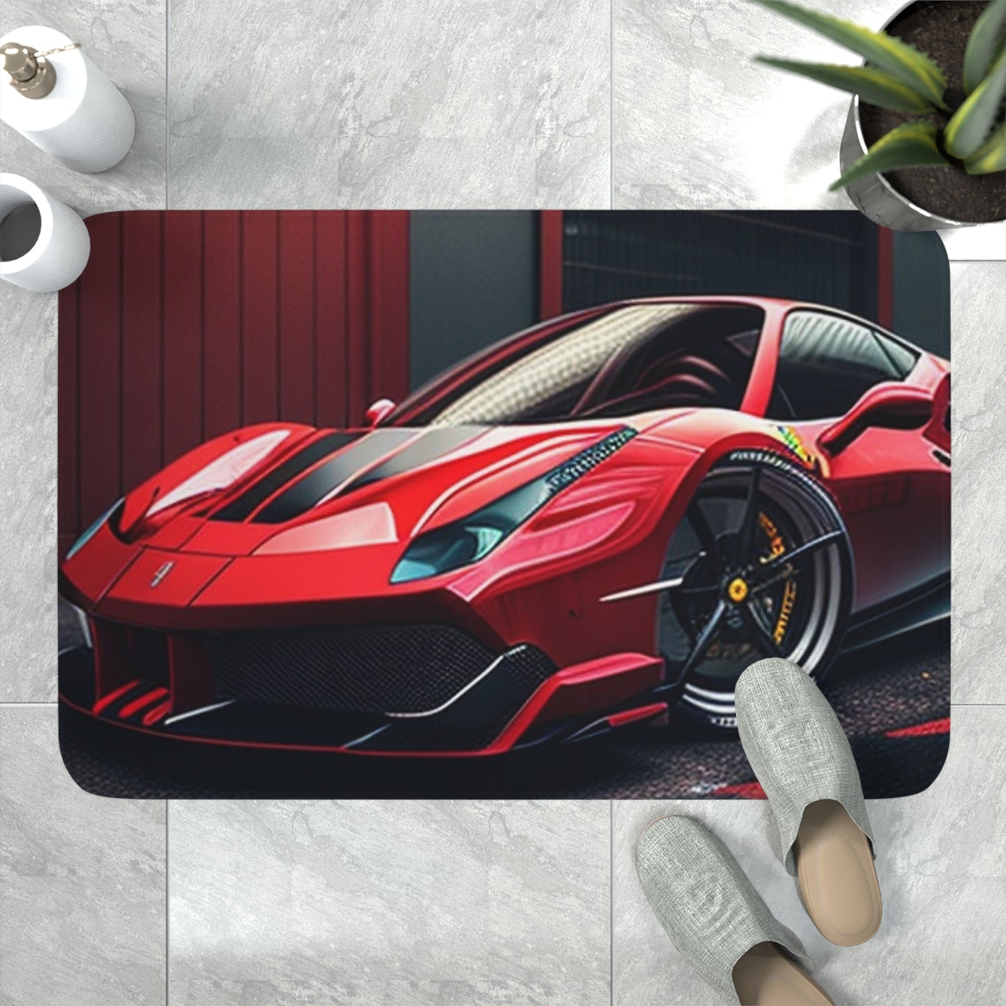 Memory Foam Bath Mat Ferrari Hyper 1