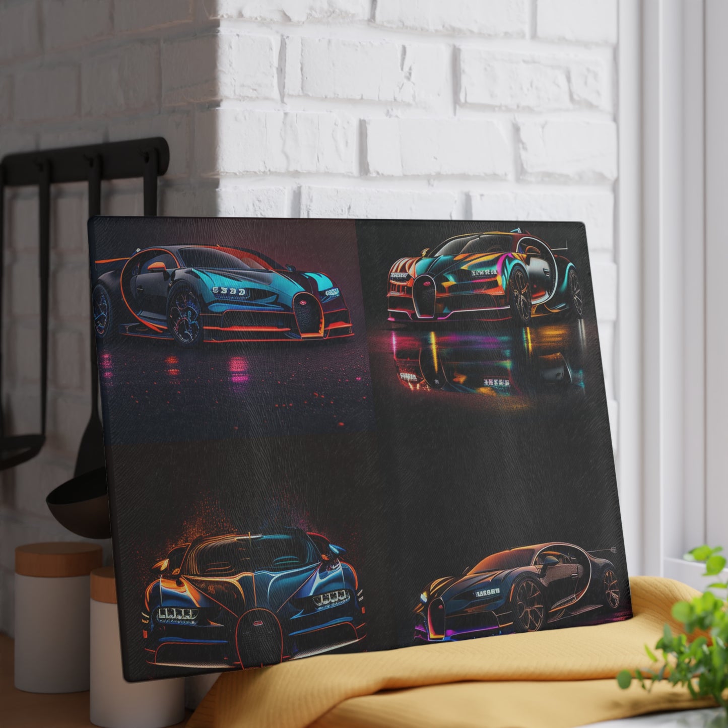 Glass Cutting Board Bugatti Chiron Super 5