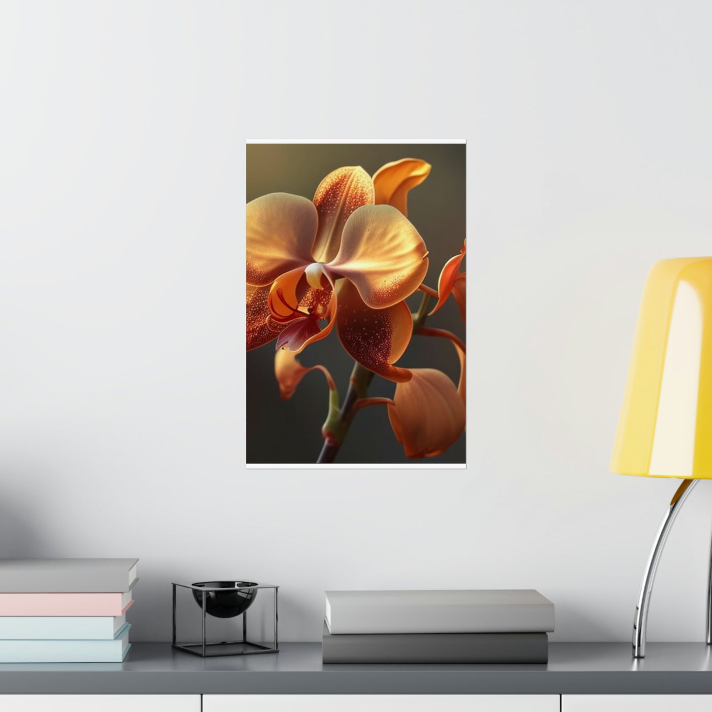 Premium Matte Vertical Posters Orange Orchid 1