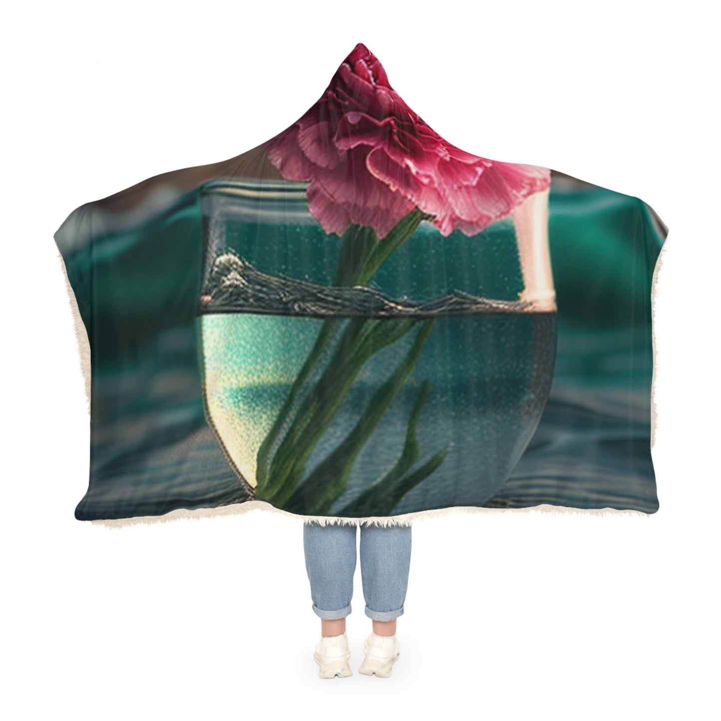 Snuggle Hooded Blanket Carnation 1