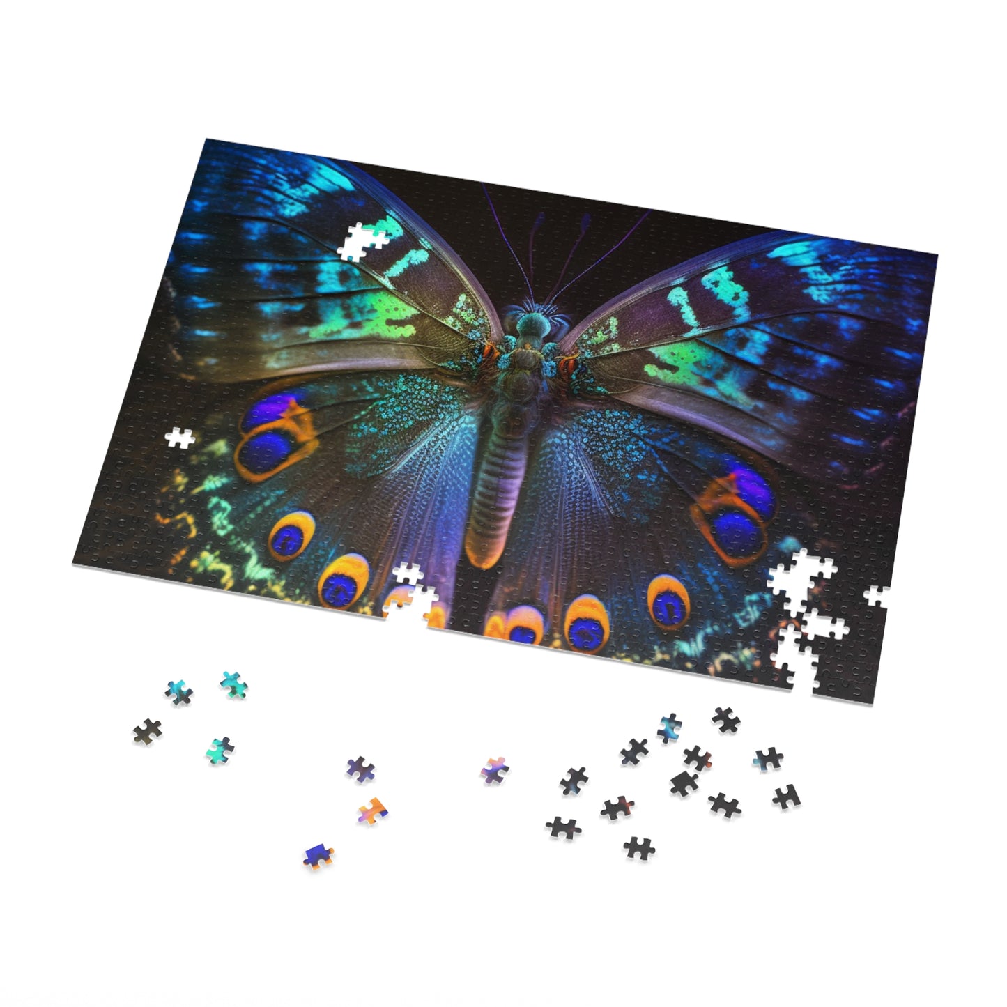 Jigsaw Puzzle (30, 110, 252, 500,1000-Piece) Neon Hue Butterfly 3