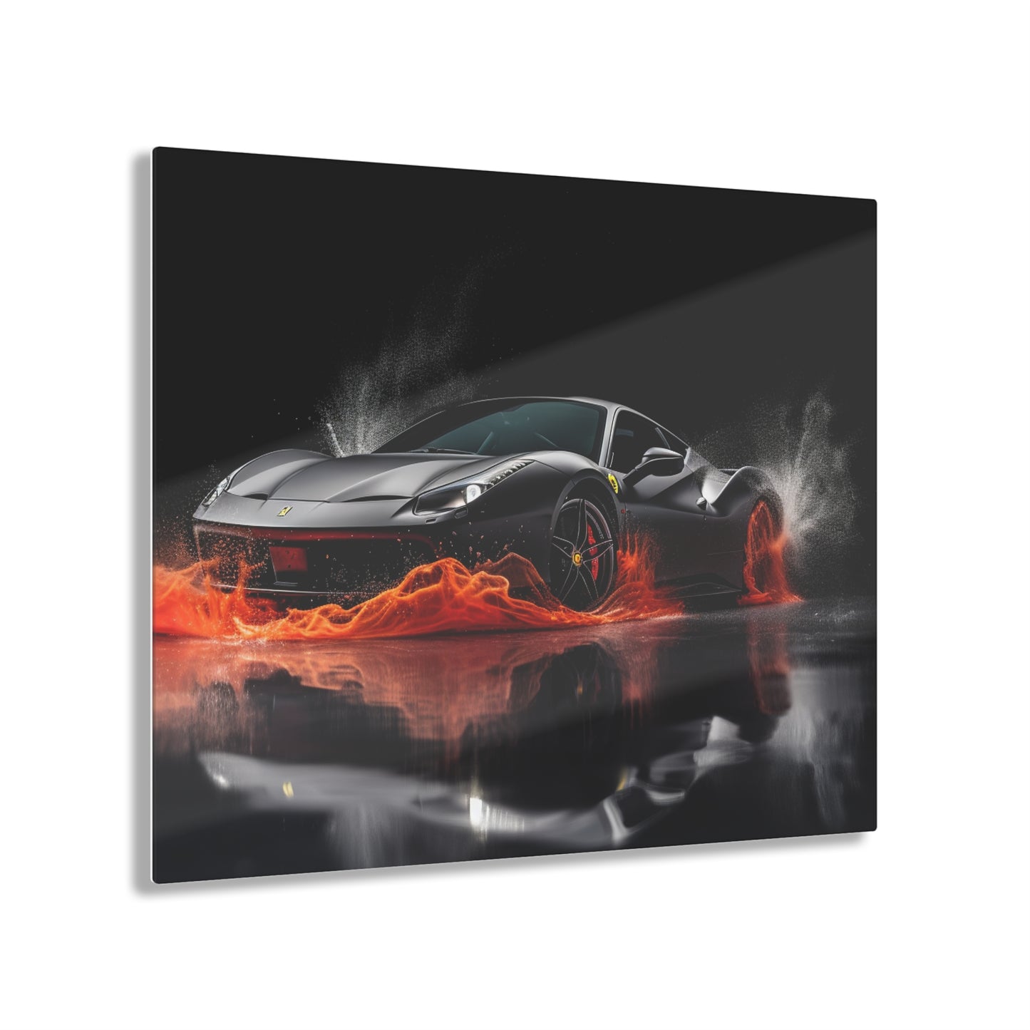 Acrylic Prints Ferrari Water Splash 3