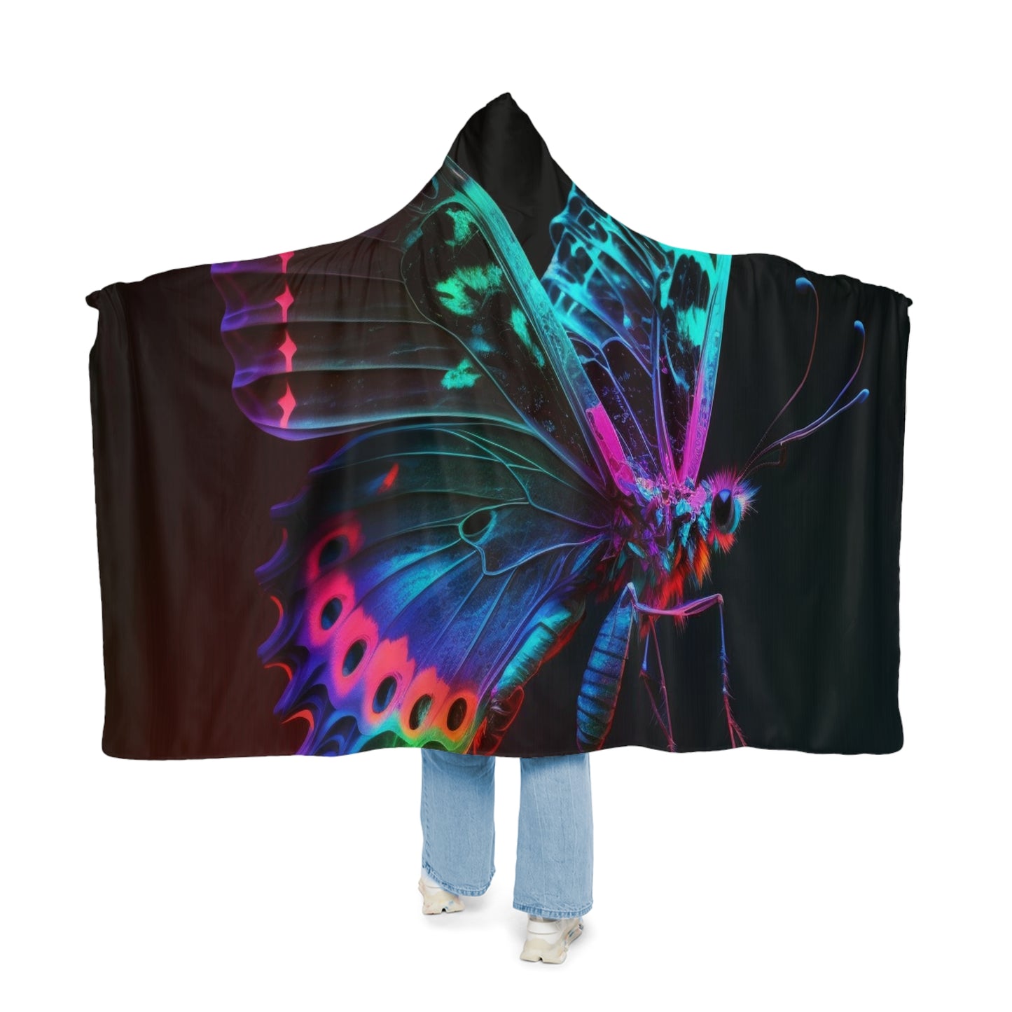 Snuggle Hooded Blanket Raw Hyper Color Butterfly 1