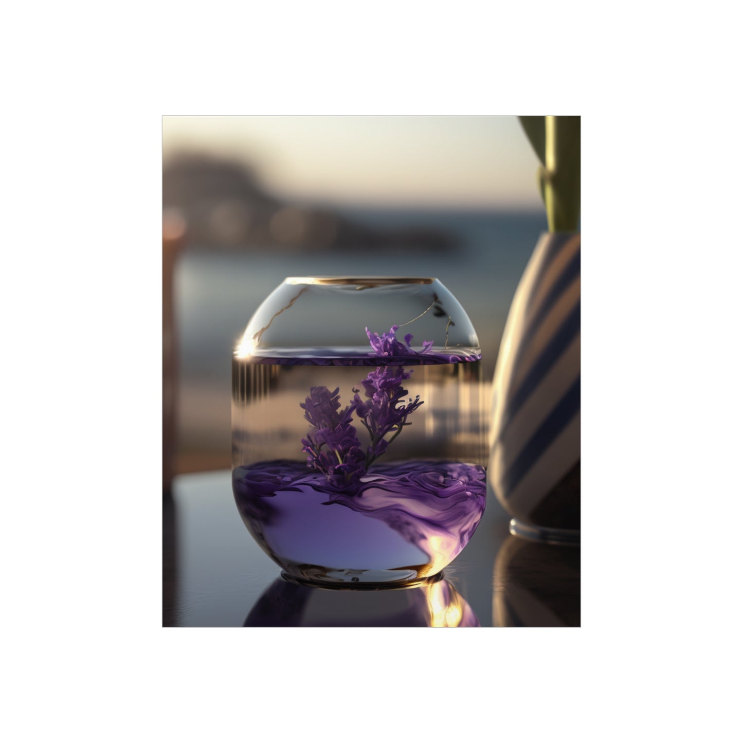 Premium Matte Vertical Posters Lavender in a vase 1