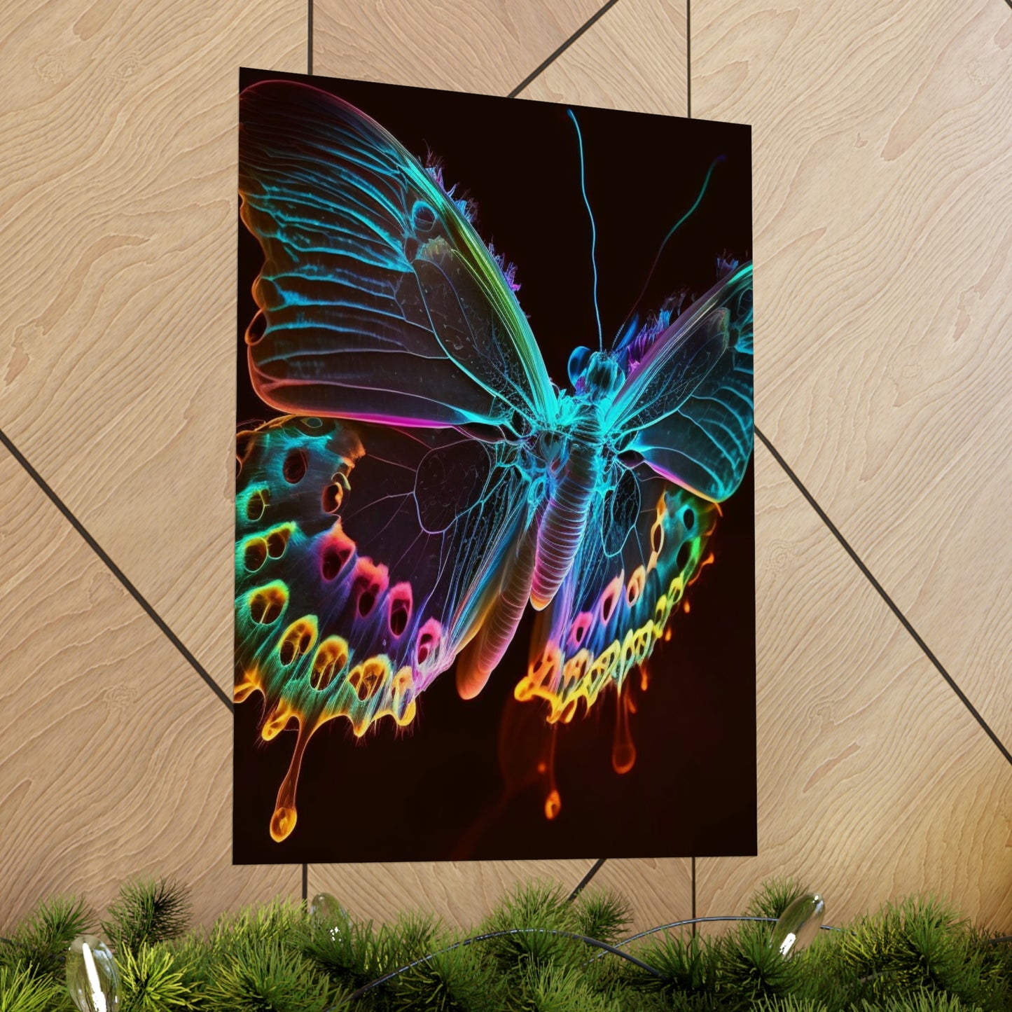 Premium Matte Vertical Posters Thermal Butterfly 2