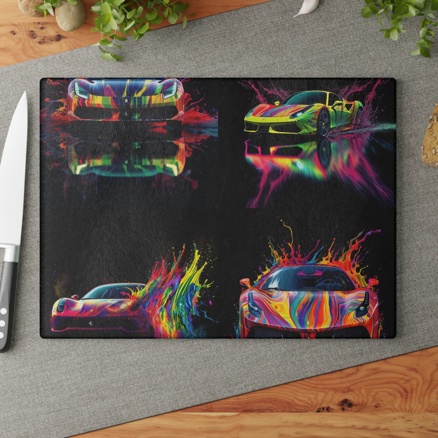 Glass Cutting Board Ferrari Fusion Water 5