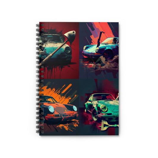 Spiral Notebook - Ruled Line Porsche Abstract 5