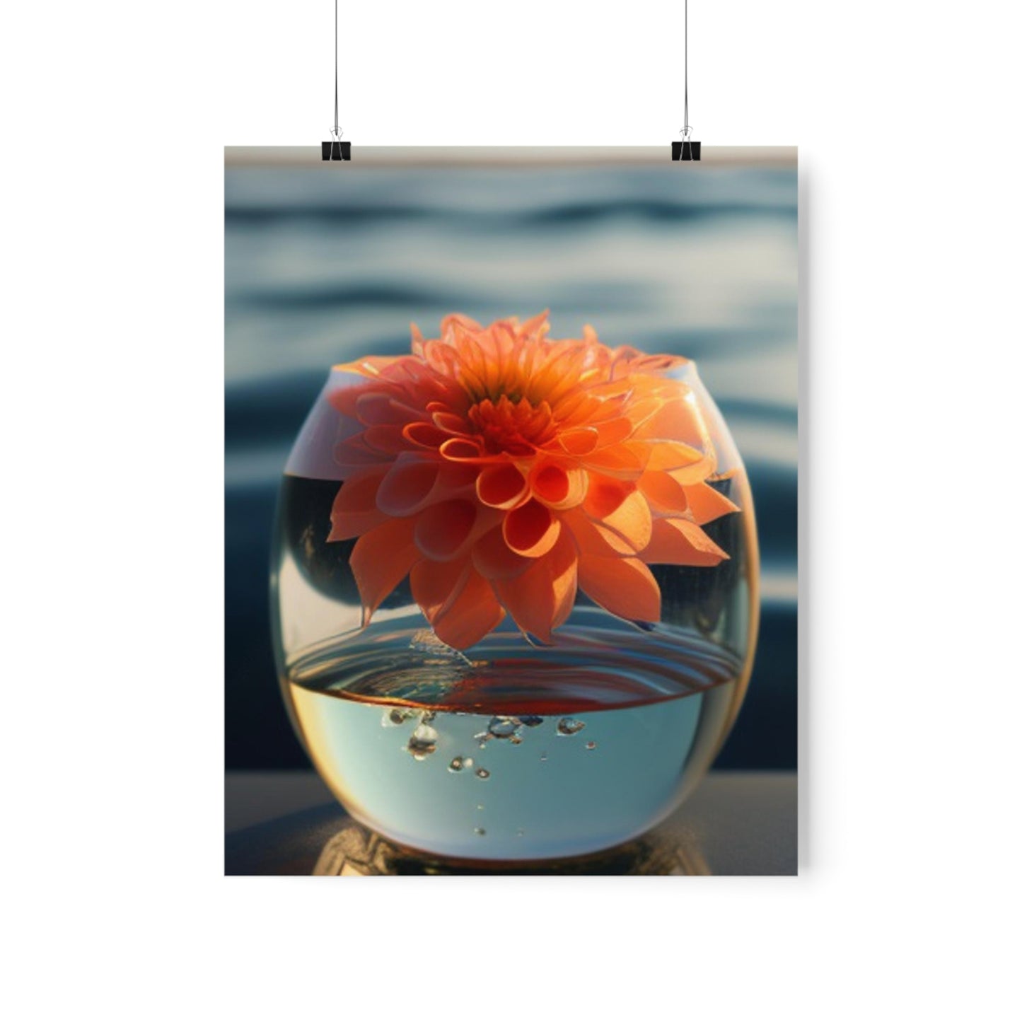 Premium Matte Vertical Posters Dahlia Orange 2