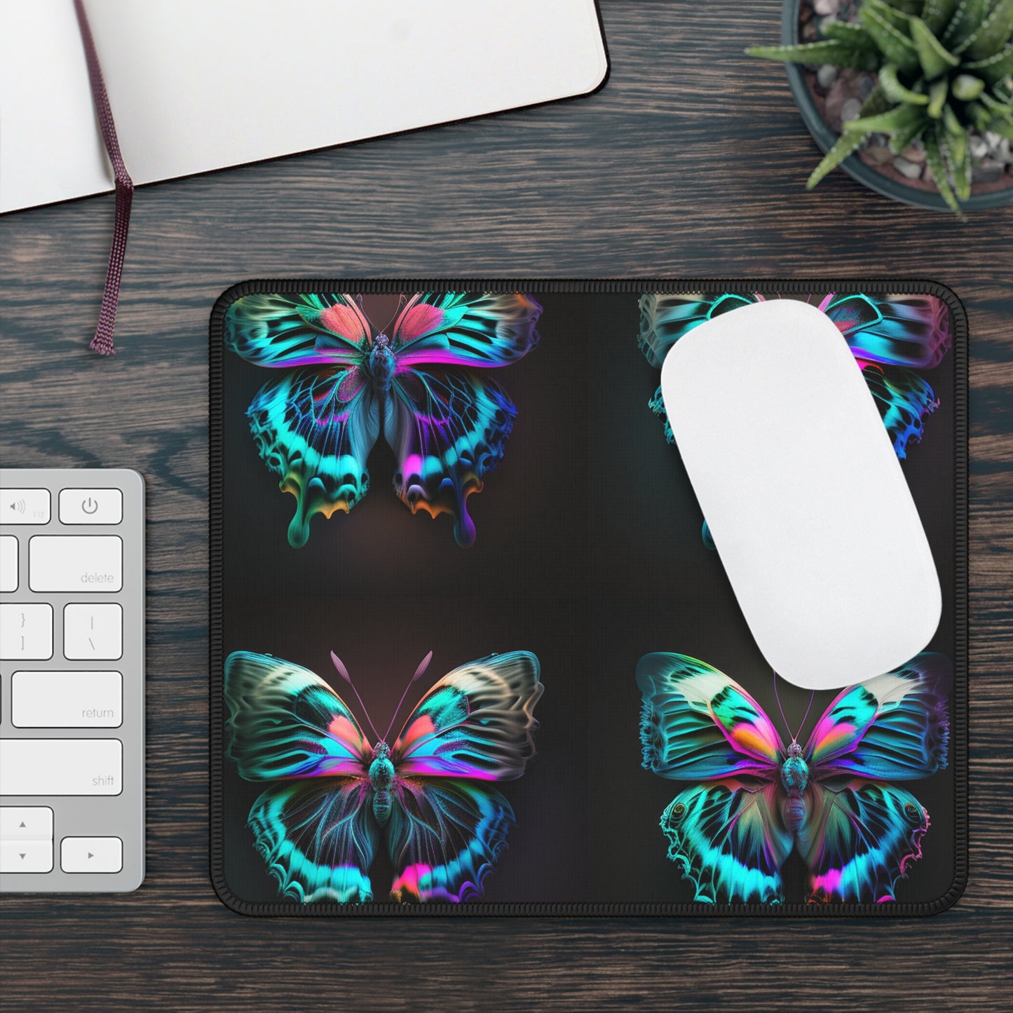 Gaming Mouse Pad  Neon Butterfly Fusion 5