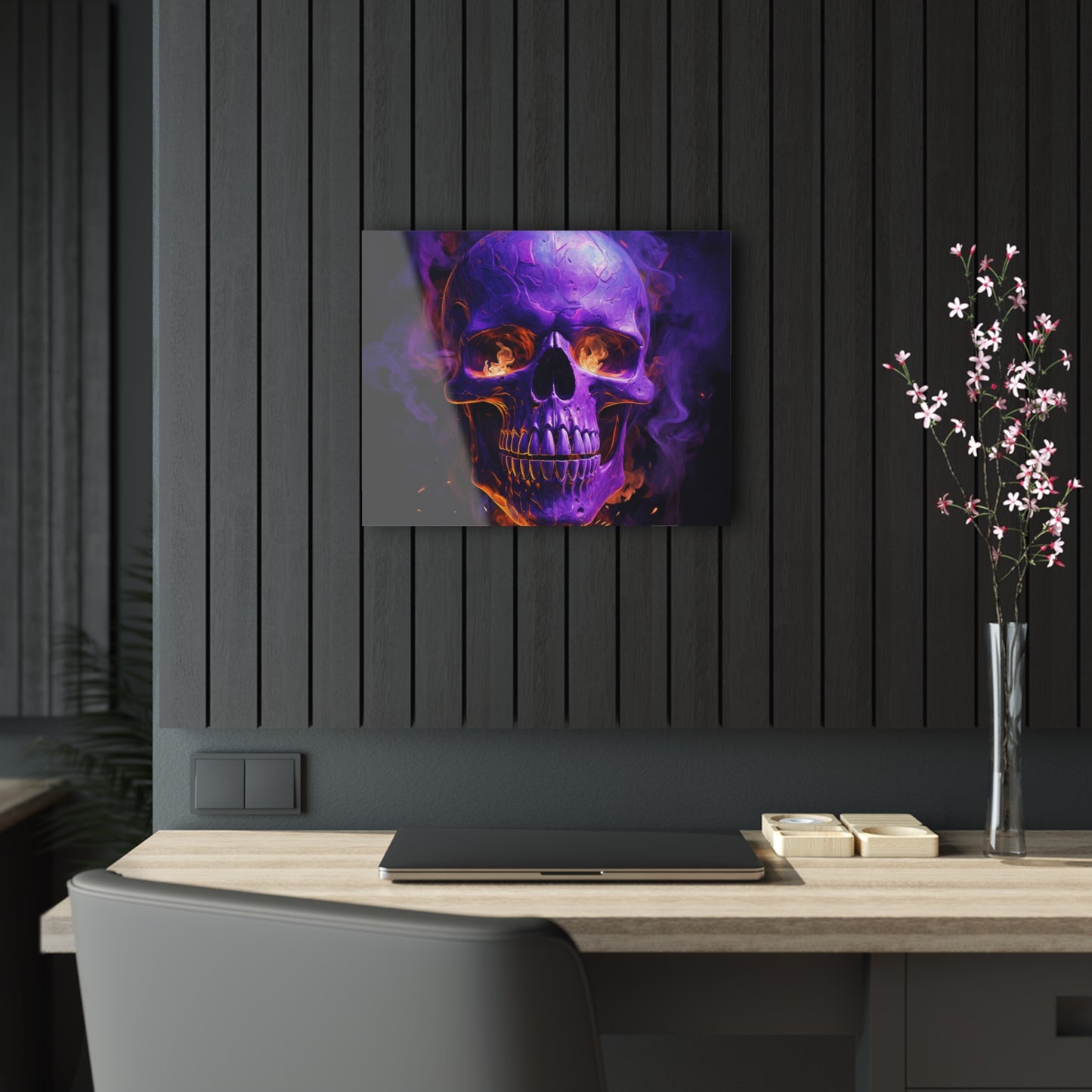 Acrylic Prints Skull Flames 1