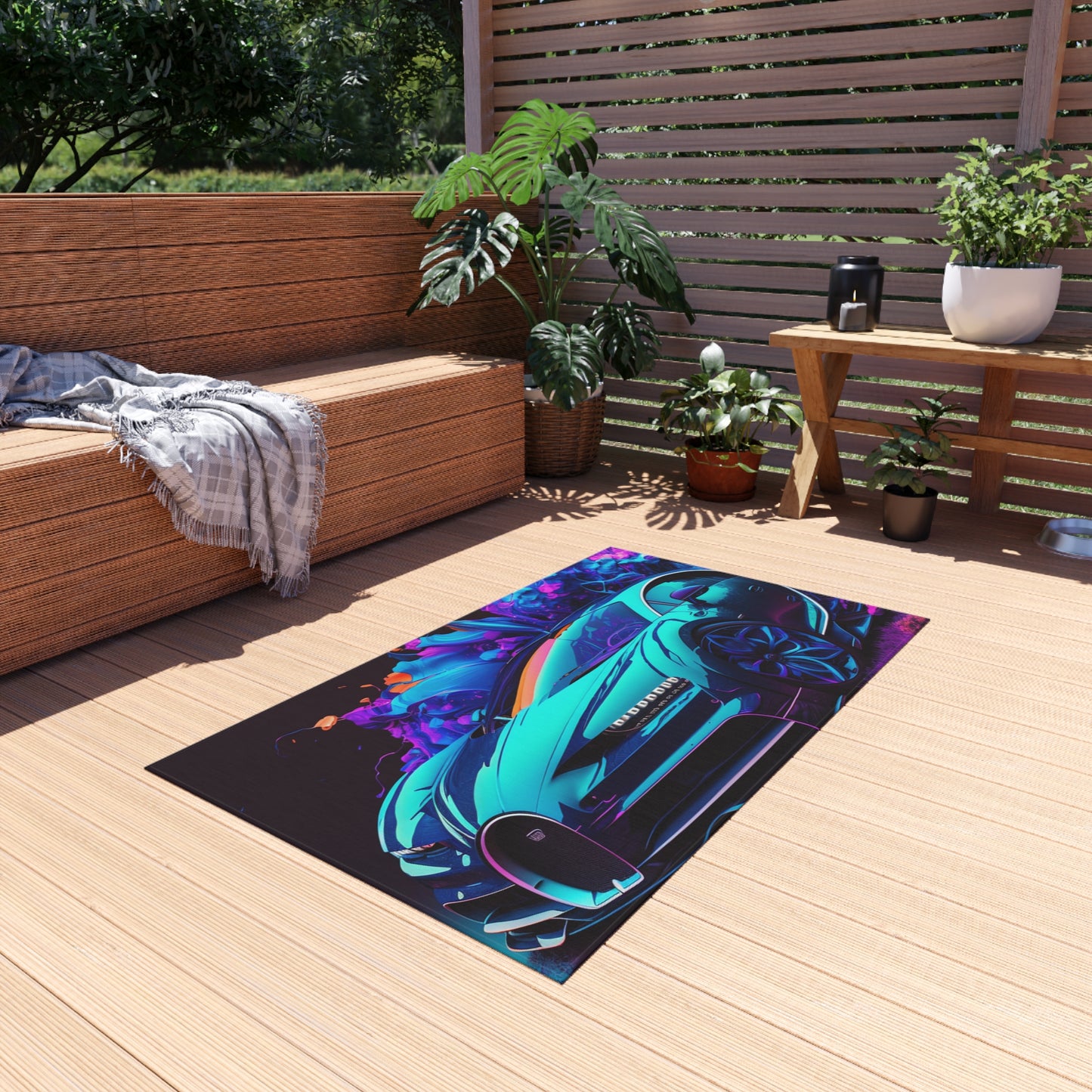 Outdoor Rug  Bugatti Neon Chiron 3