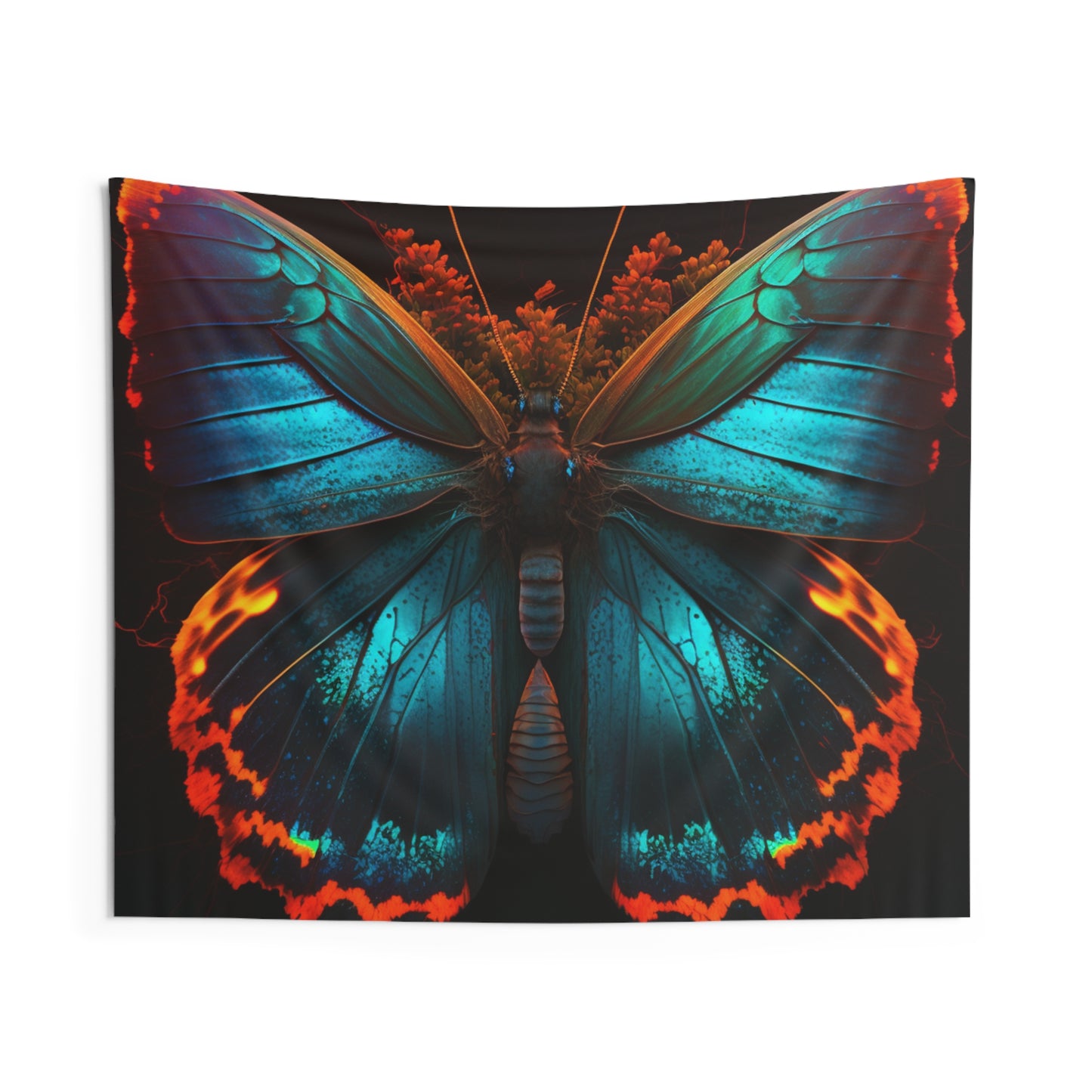 Indoor Wall Tapestries Neon Butterfly Flair 3