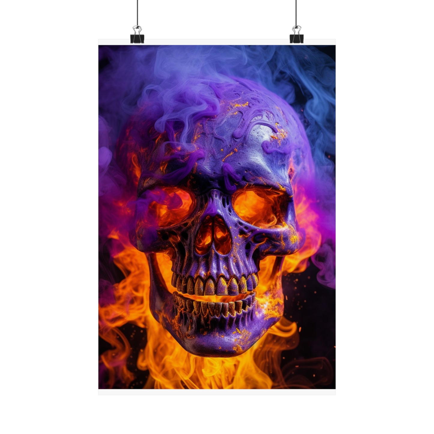 Premium Matte Vertical Posters Macro Skull 1