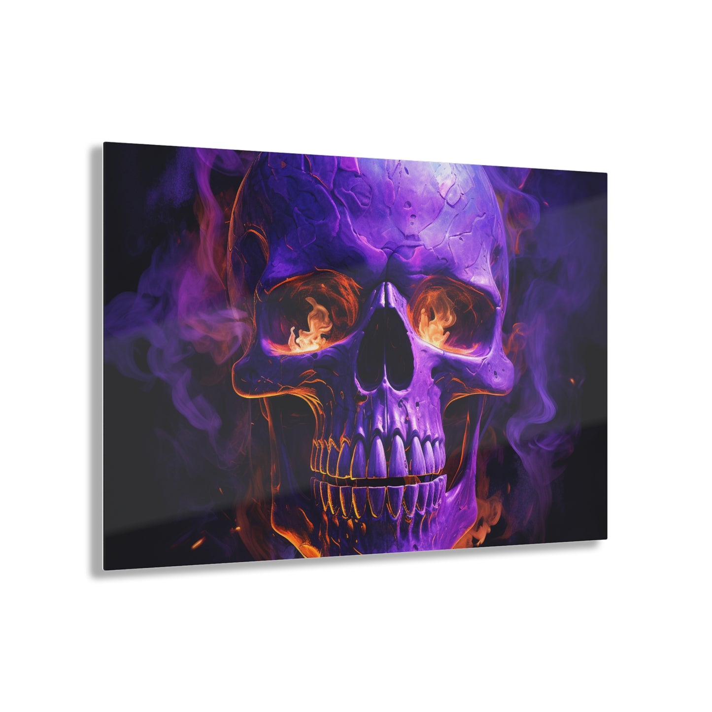 Acrylic Prints Skull Flames 1