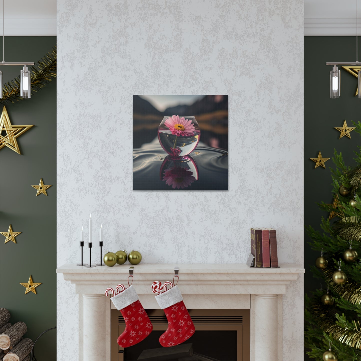 Canvas Gallery Wraps Pink Daisy 1