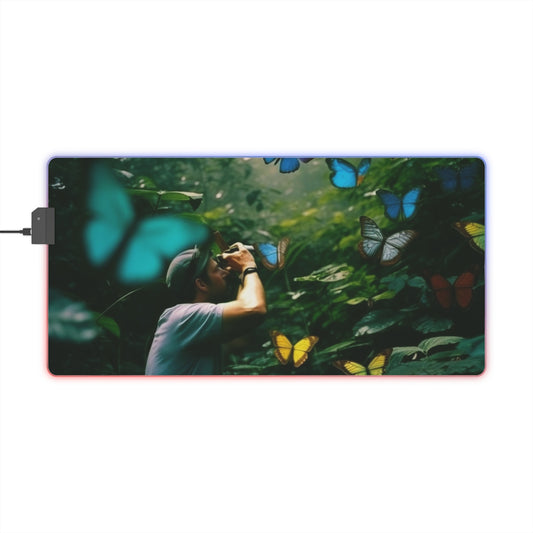 LED Gaming Mouse Pad Jungle Butterfly 1