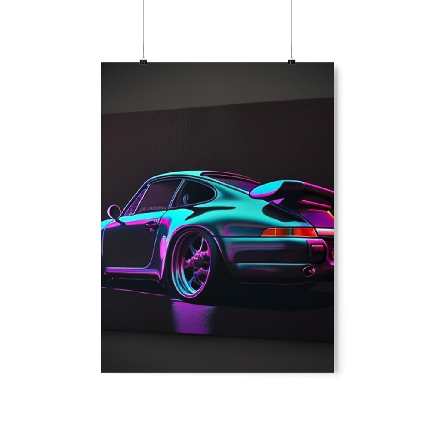 Premium Matte Vertical Posters Porsche Purple 2