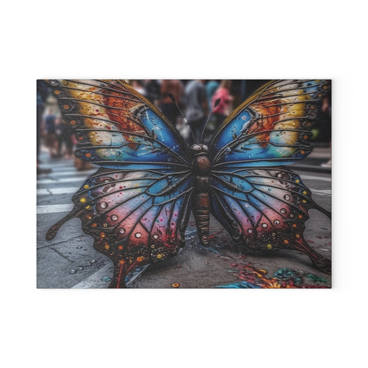 Glass Cutting Board Liquid Street Butterfly 4