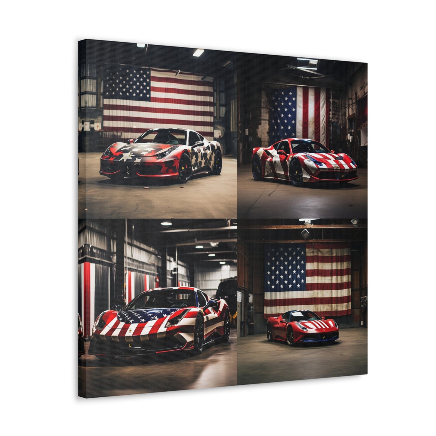 Canvas Gallery Wraps American Flag Farrari 5