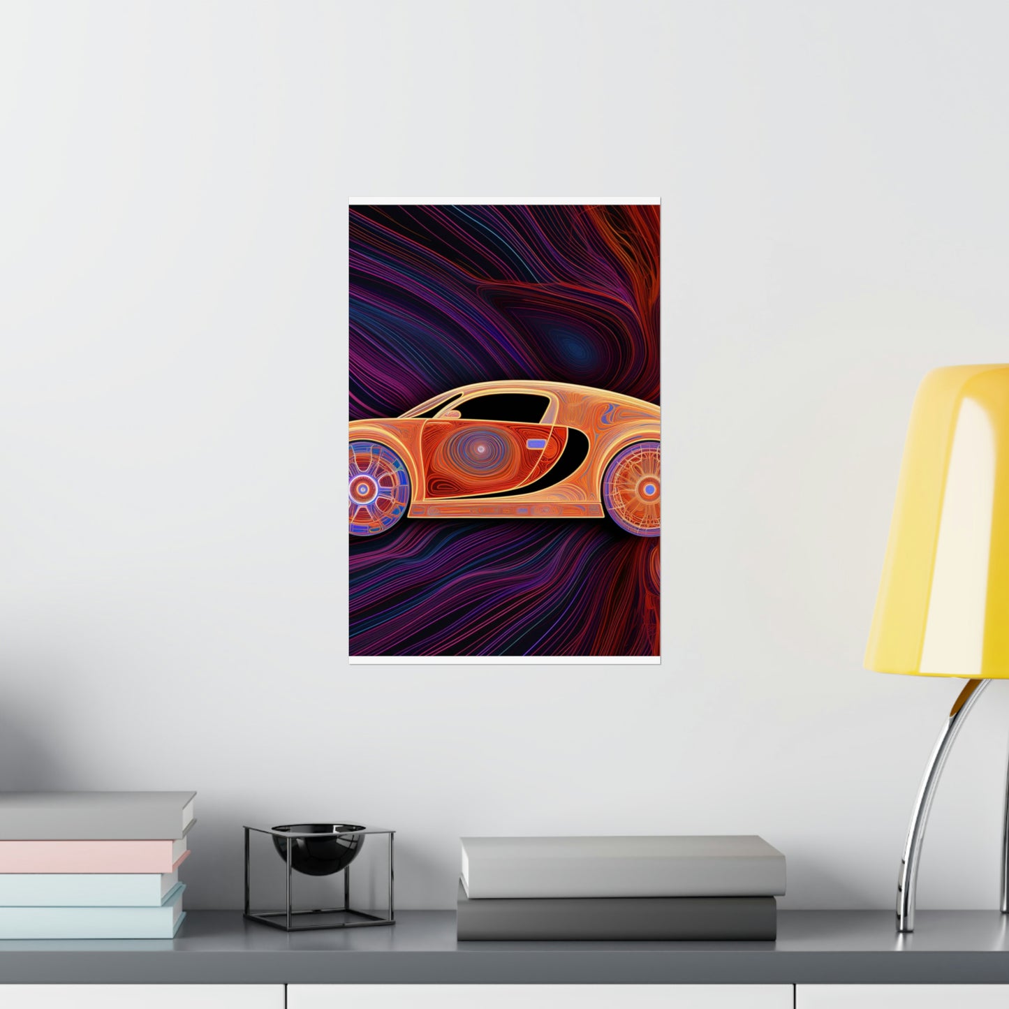 Premium Matte Vertical Posters Bugatti Abstract Concept 2