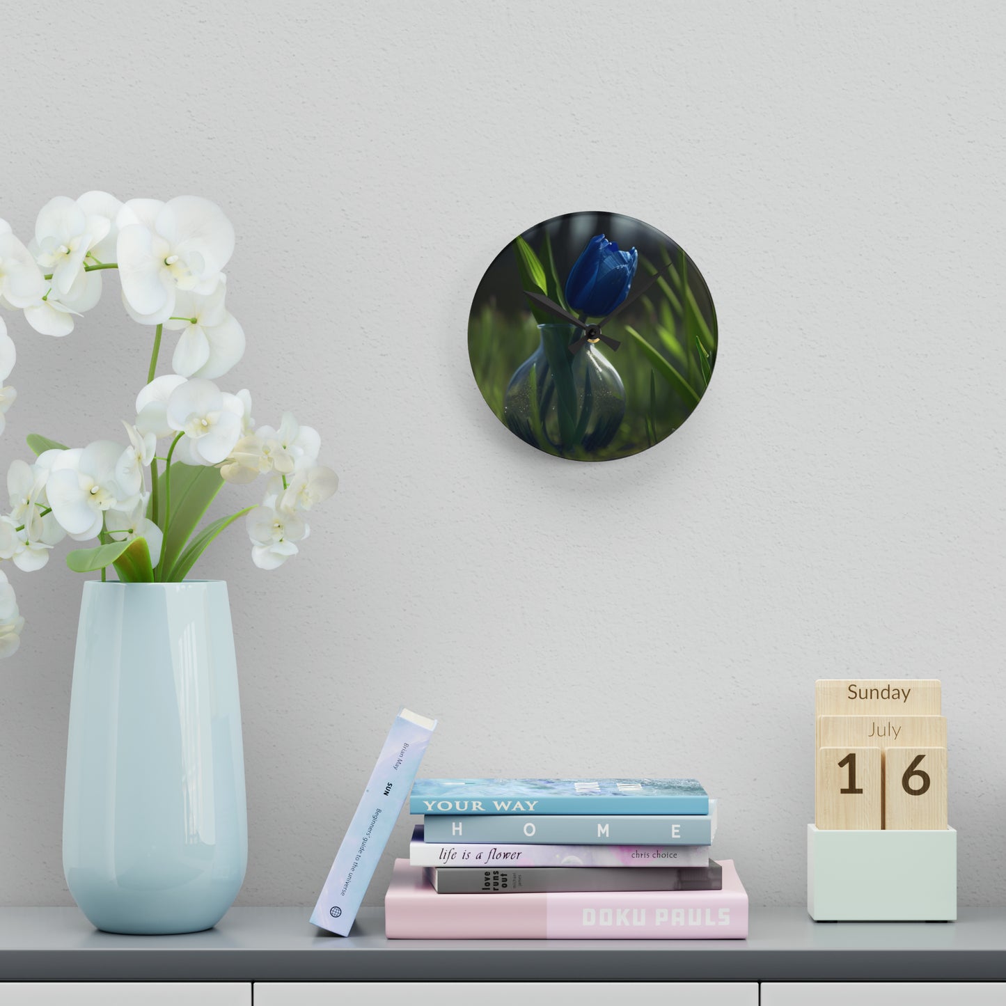 Acrylic Wall Clock Tulip 1