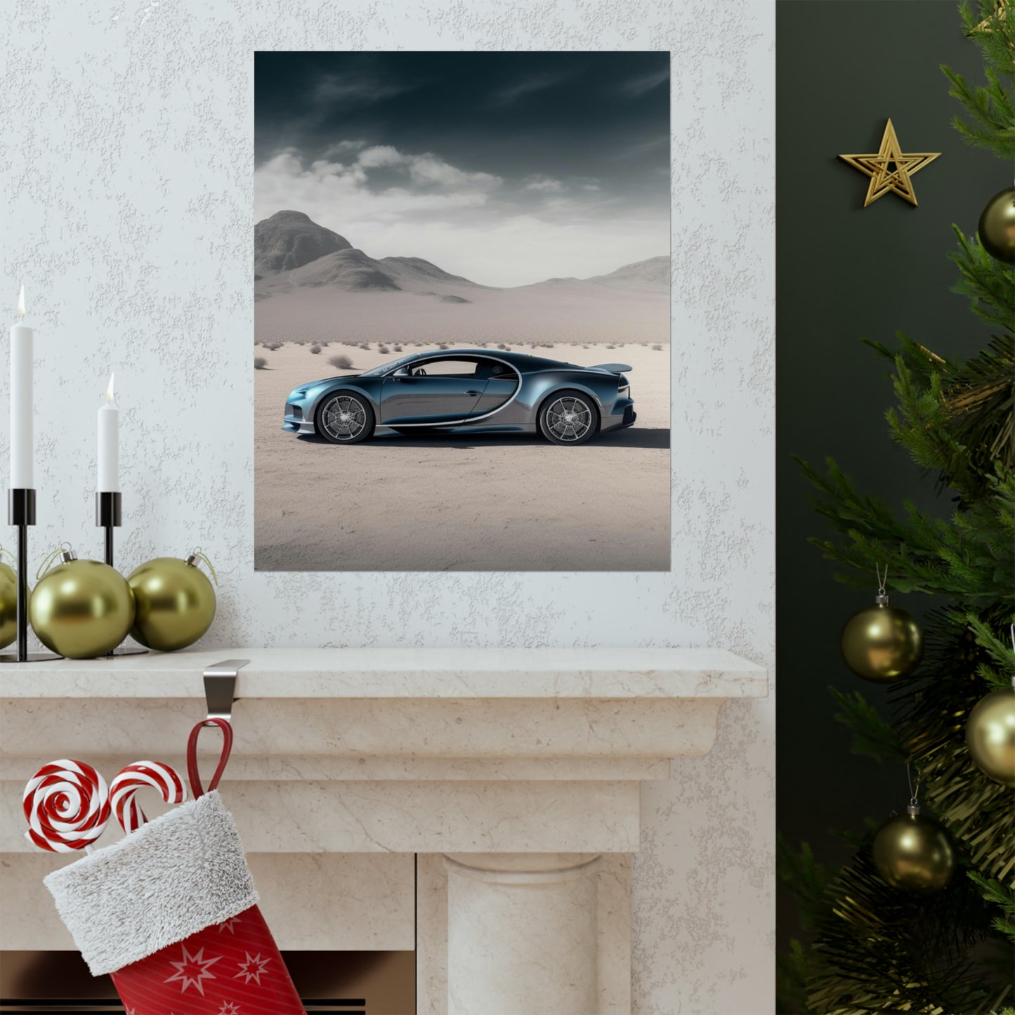 Premium Matte Vertical Posters Bugatti Real Look 1