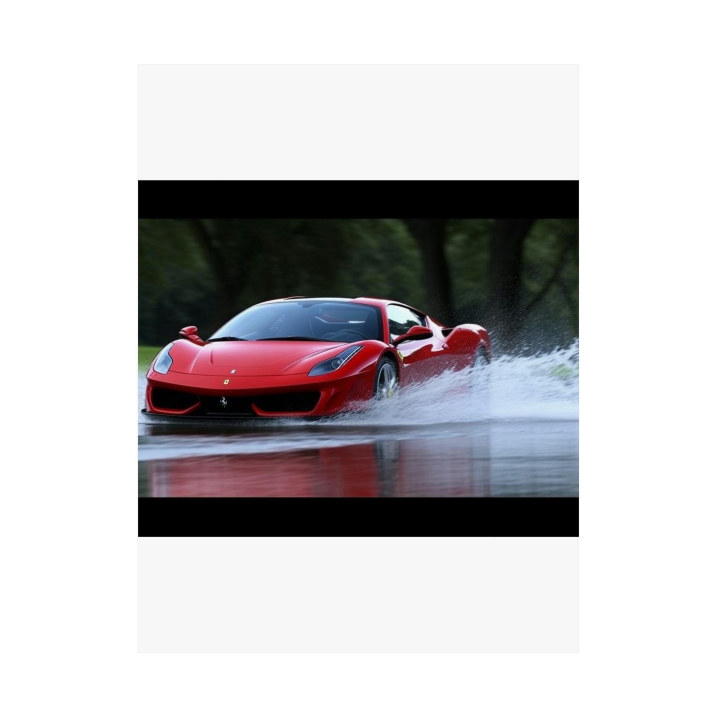 Premium Matte Vertical Posters Water Ferrari Splash 2