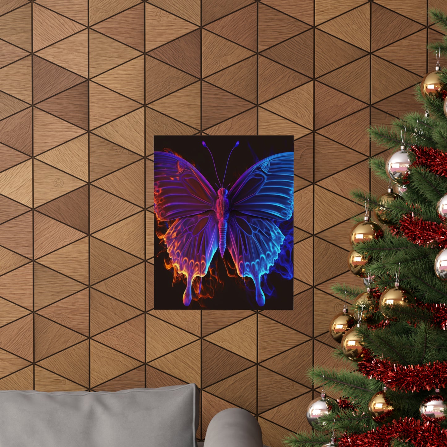 Premium Matte Vertical Posters Thermal Butterfly 1