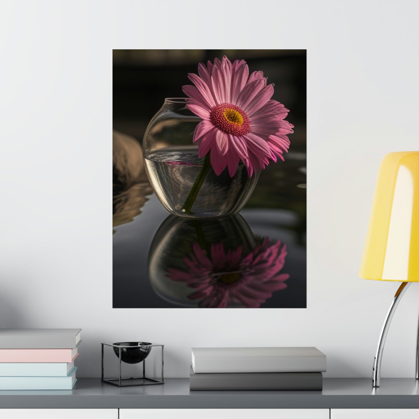 Premium Matte Vertical Posters Pink Daisy 2