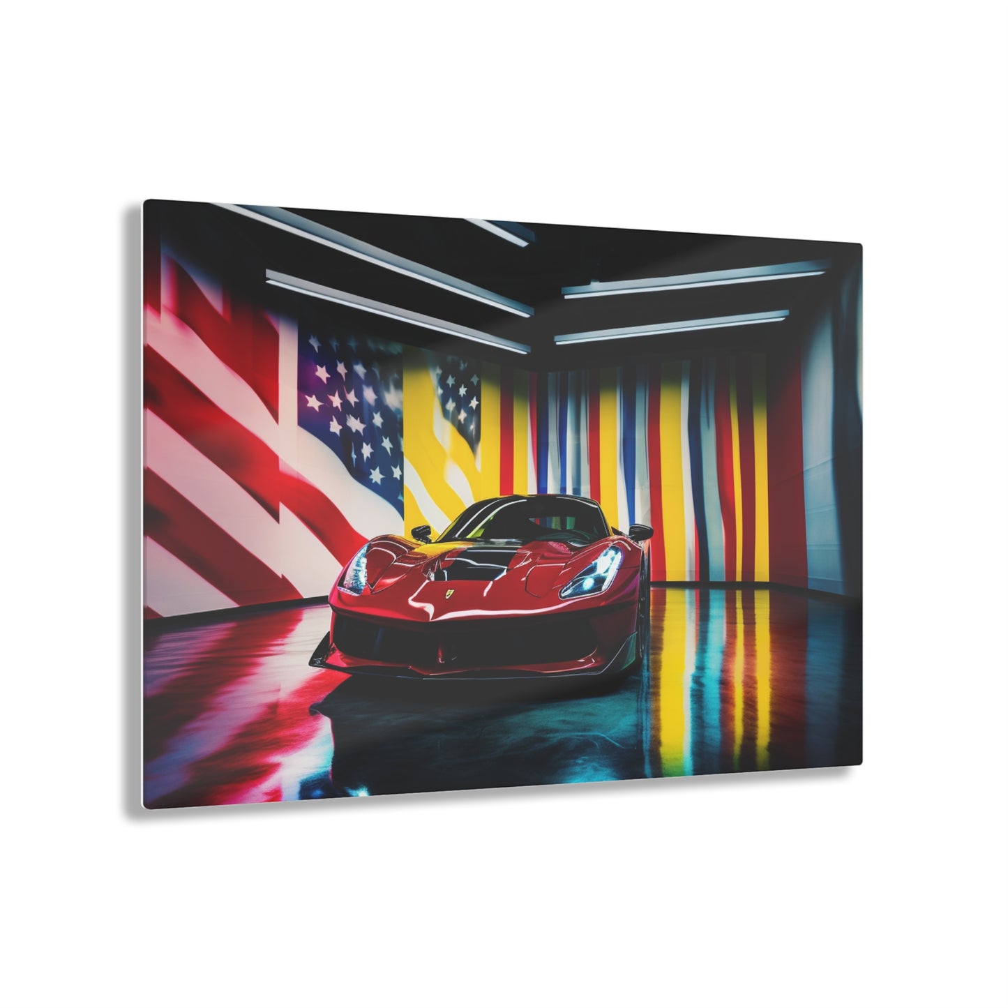 Acrylic Prints Macro Flag Ferrari 2