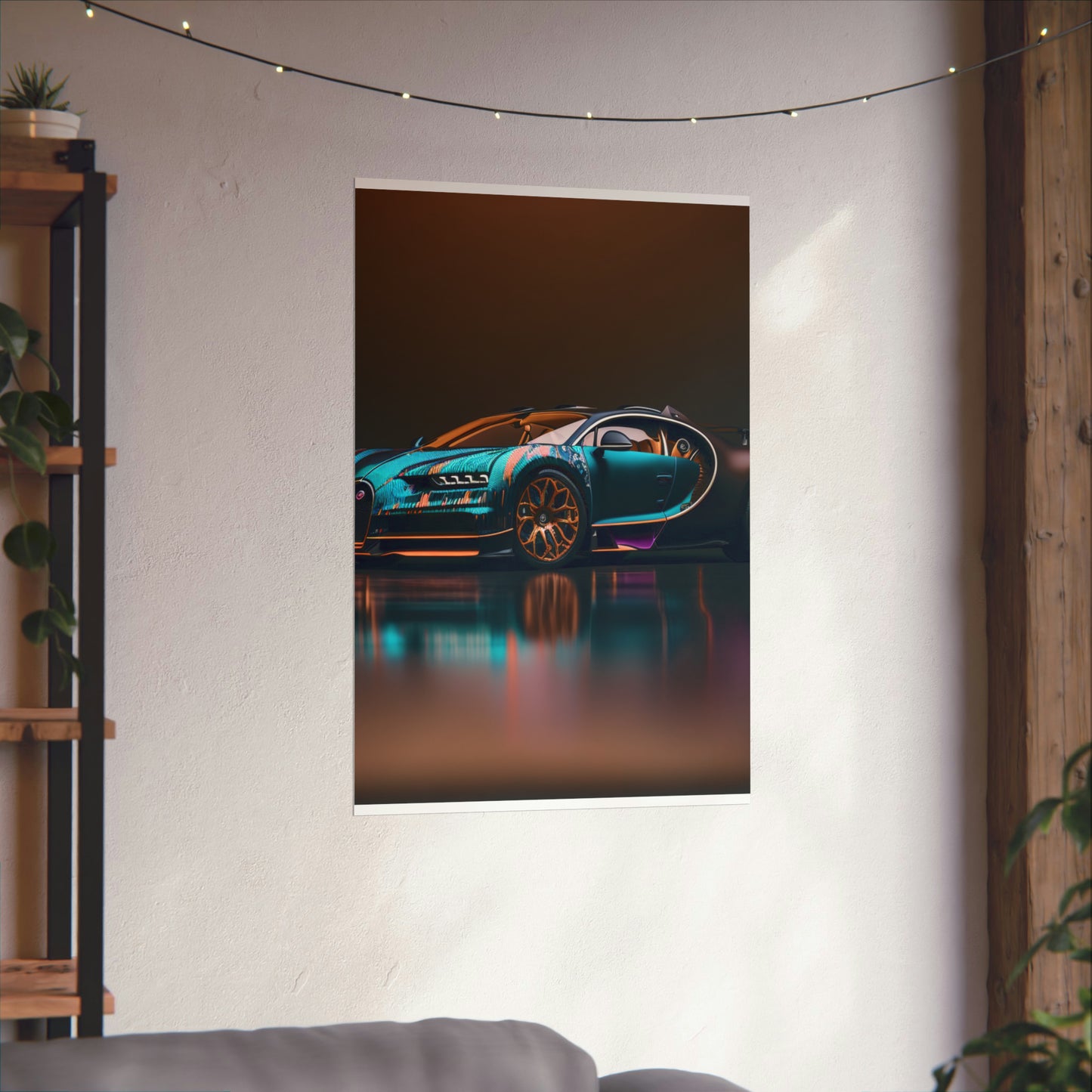 Premium Matte Vertical Posters Bugatti Blue 2