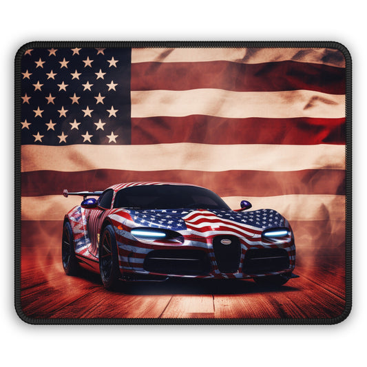 Gaming Mouse Pad  Abstract American Flag Background Bugatti 2