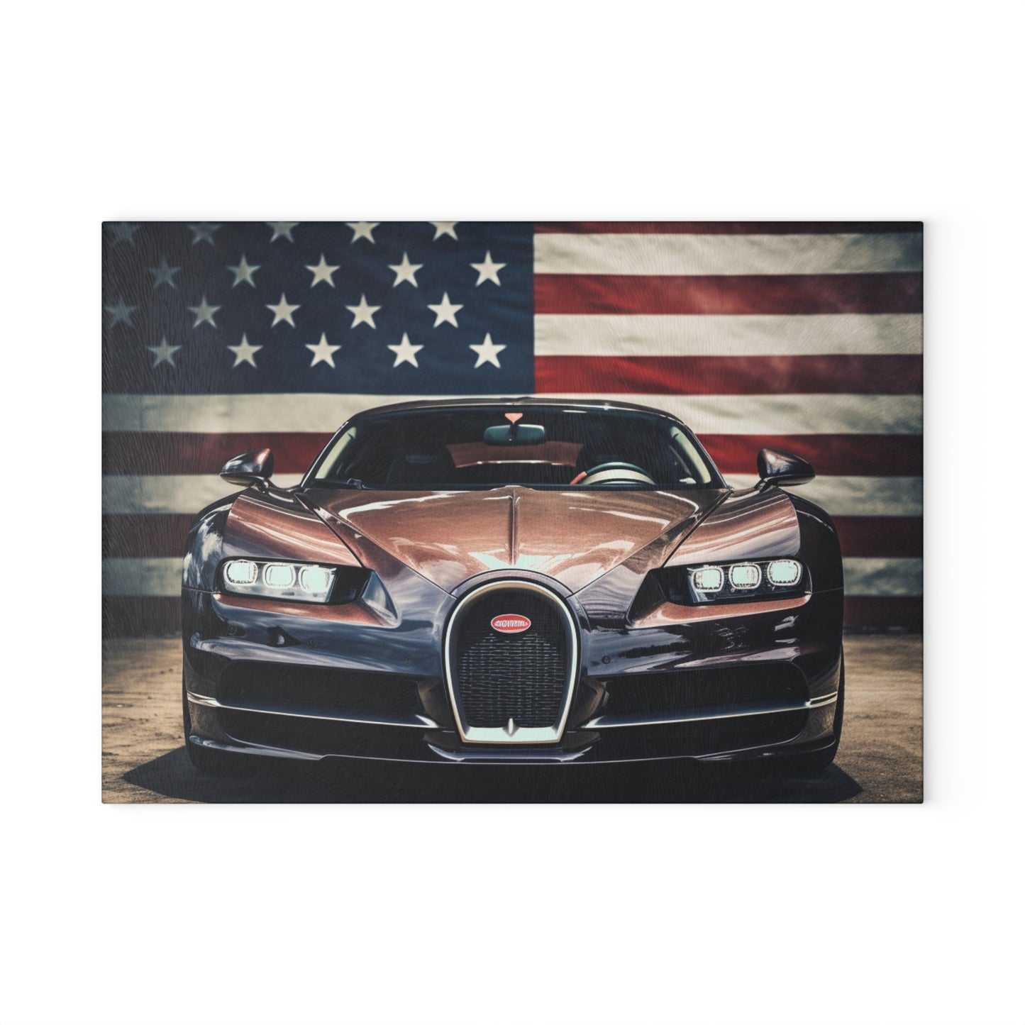 Glass Cutting Board Bugatti Flag 4