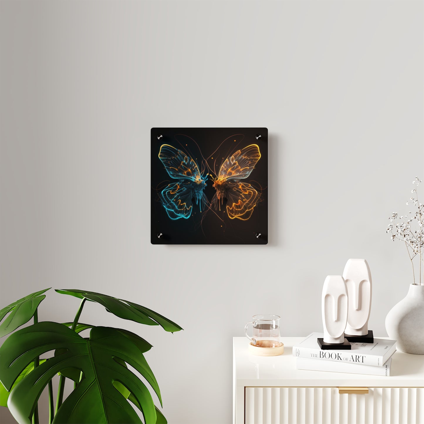 Acrylic Wall Art Panels Neon Glo Butterfly 1