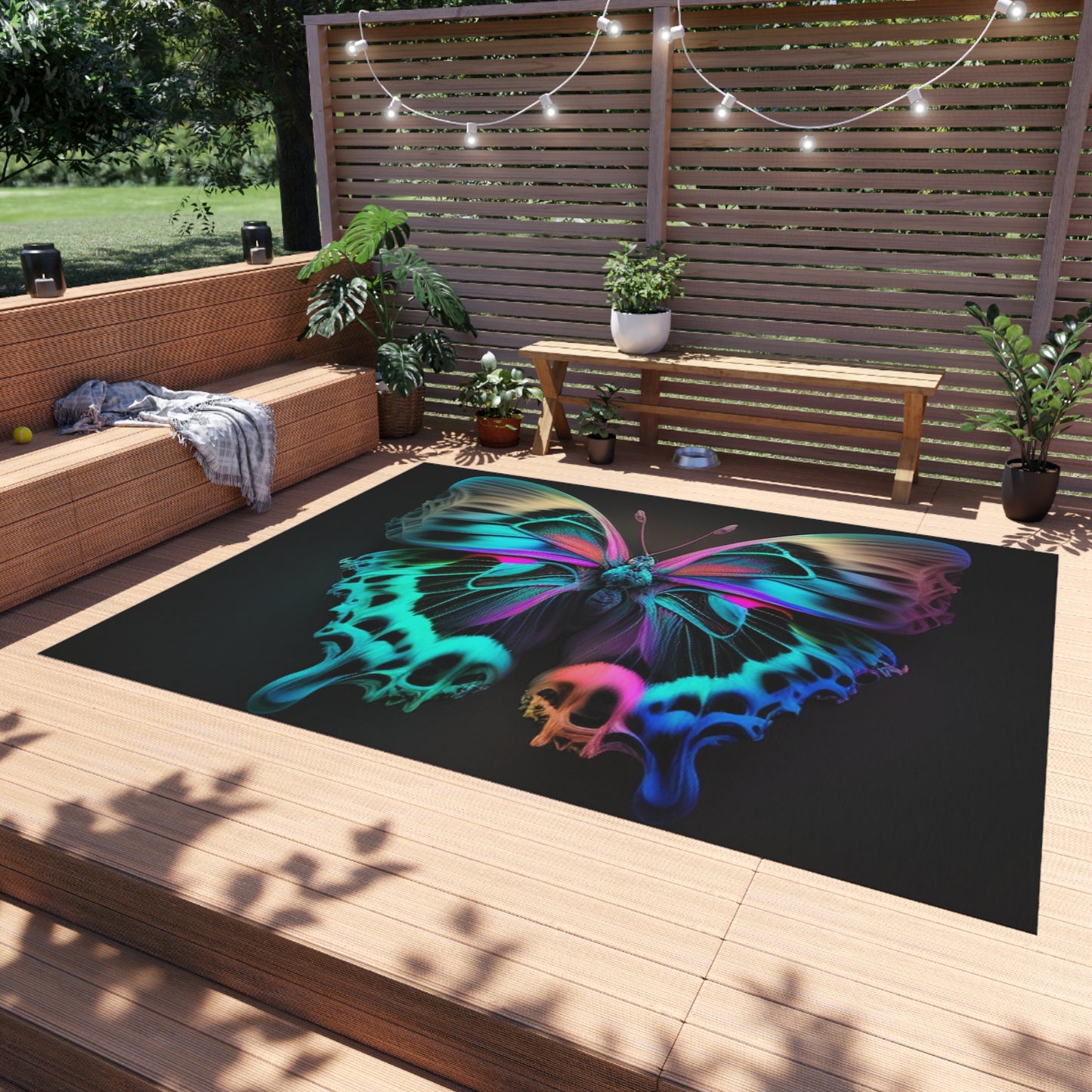 Outdoor Rug  Neon Butterfly Fusion 2