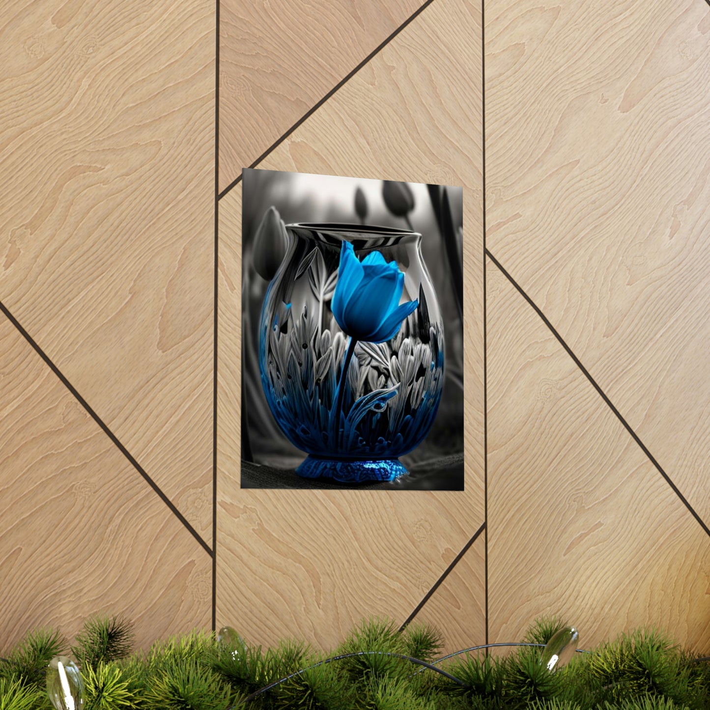 Premium Matte Vertical Posters Tulip Blue 1