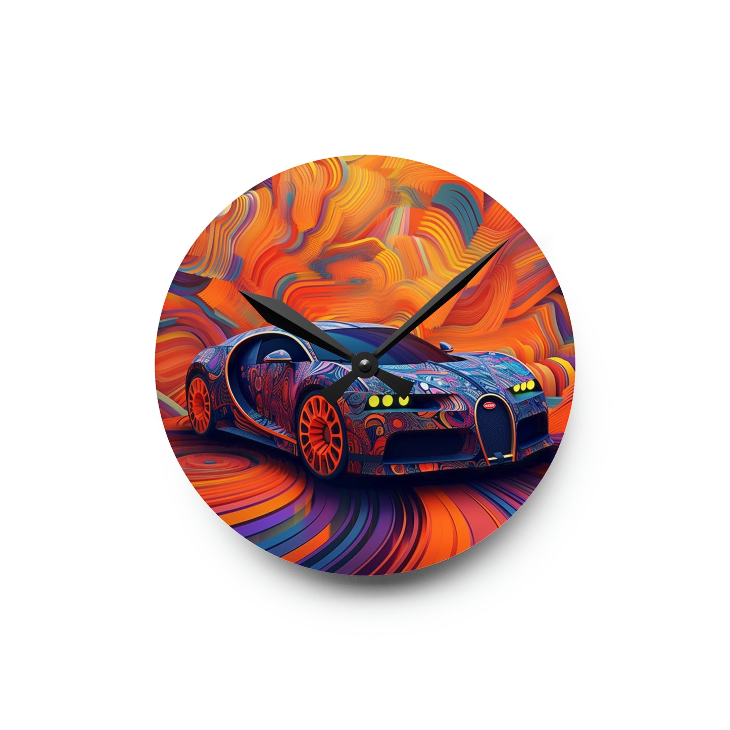 Acrylic Wall Clock Bugatti Abstract Concept 4