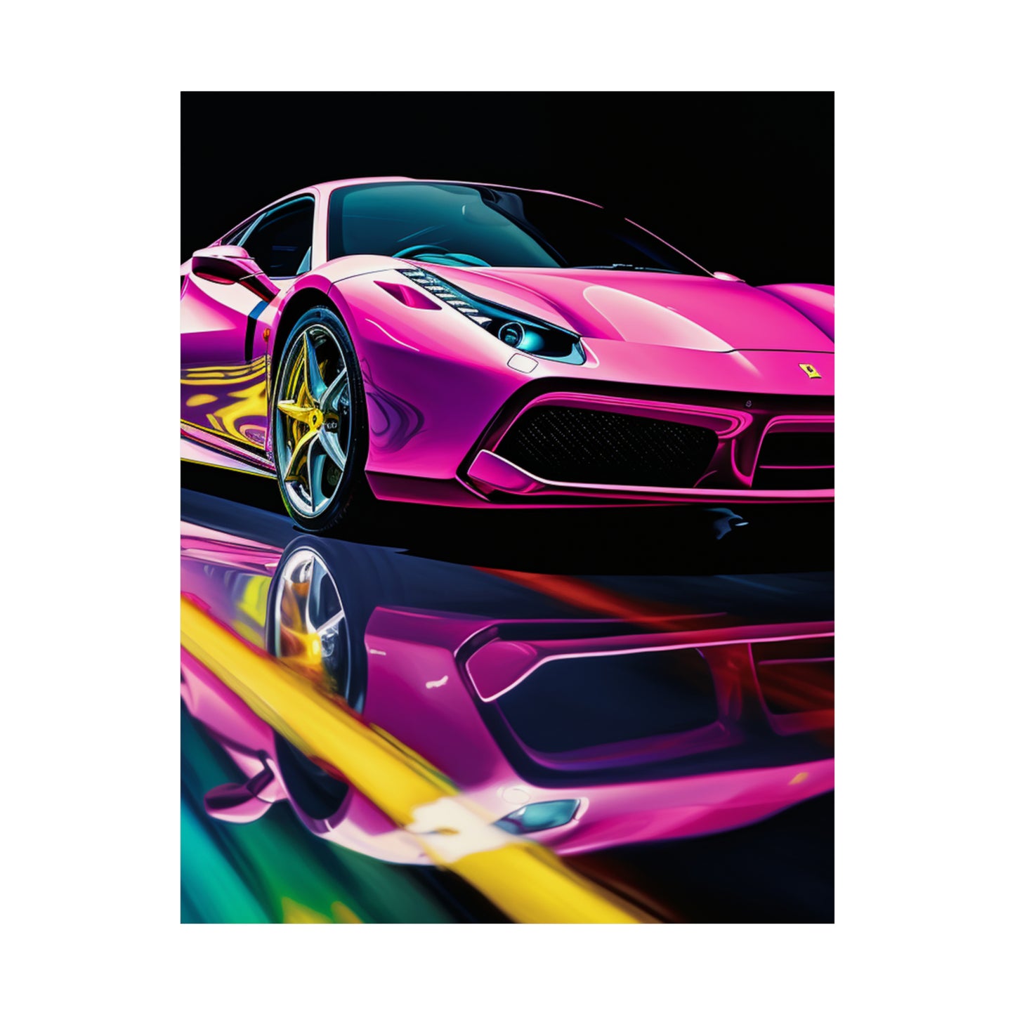 Premium Matte Vertical Posters Ferrari Flair Macro 4