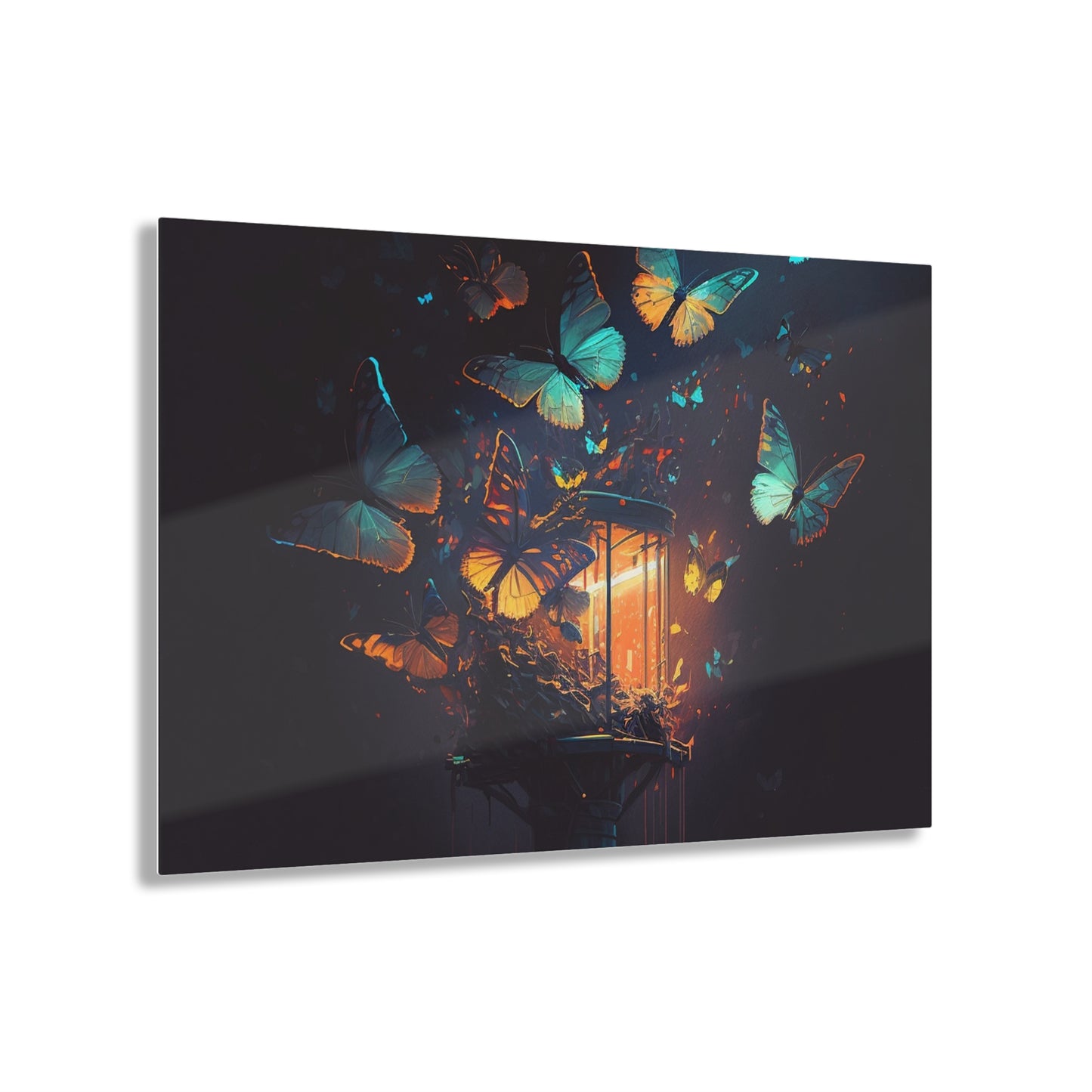 Acrylic Prints Street Light Butterfly 1