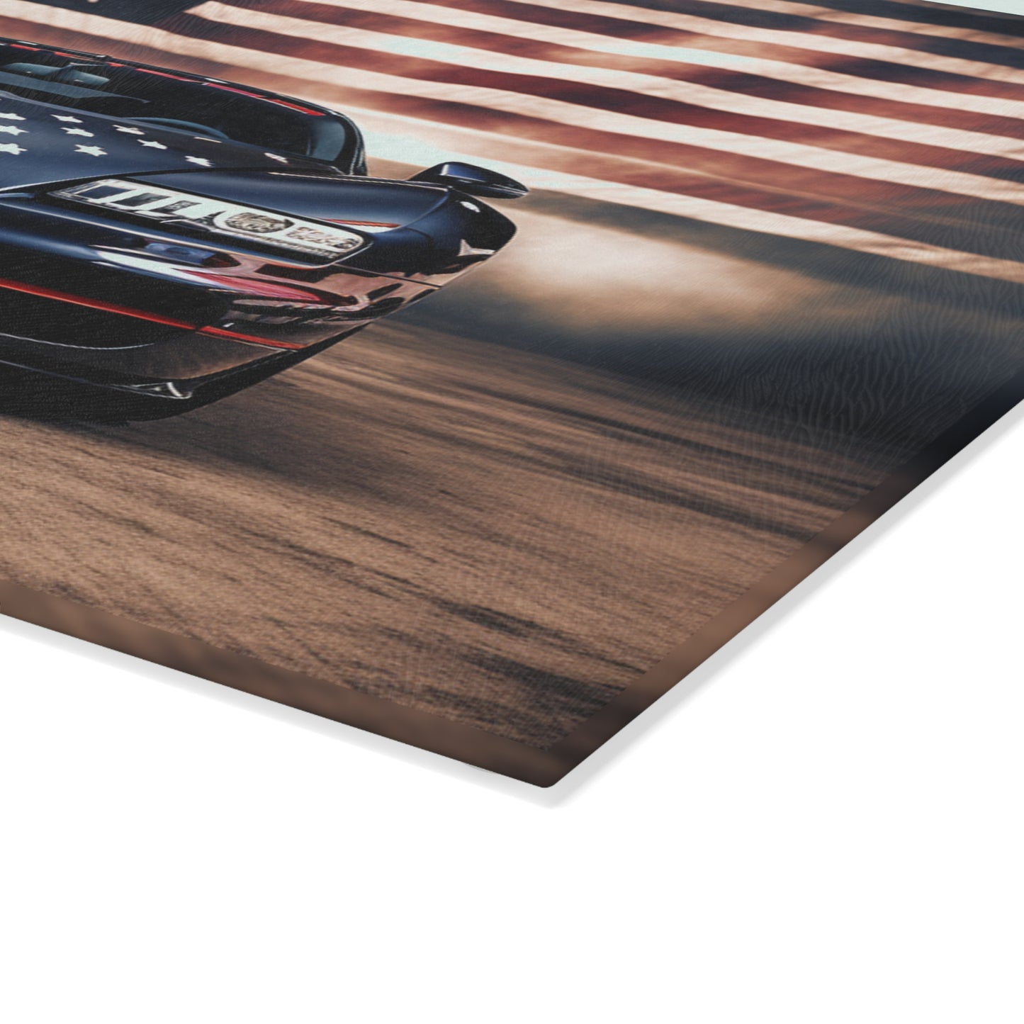 Glass Cutting Board Bugatti American Flag 2