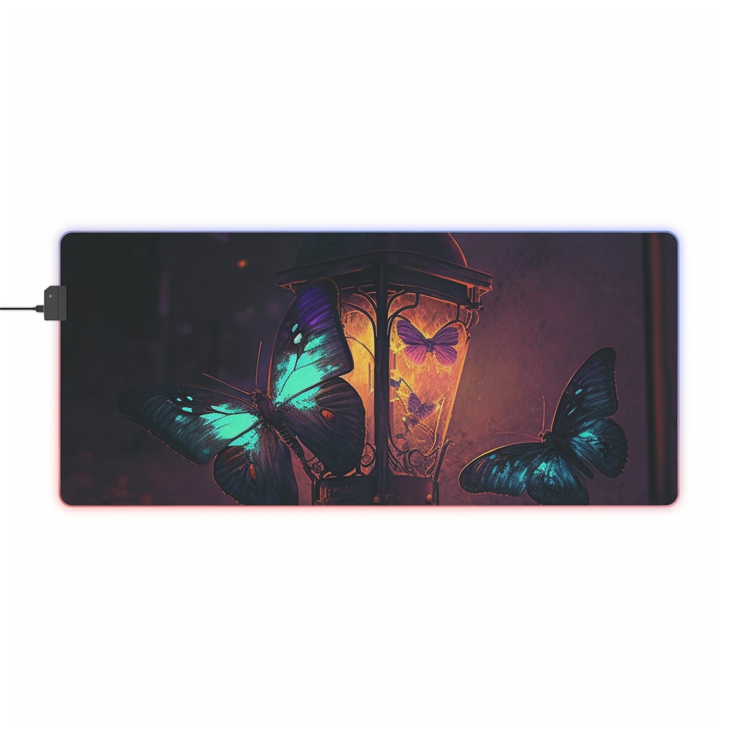 LED Gaming Mouse Pad Street Light Butterfly 4