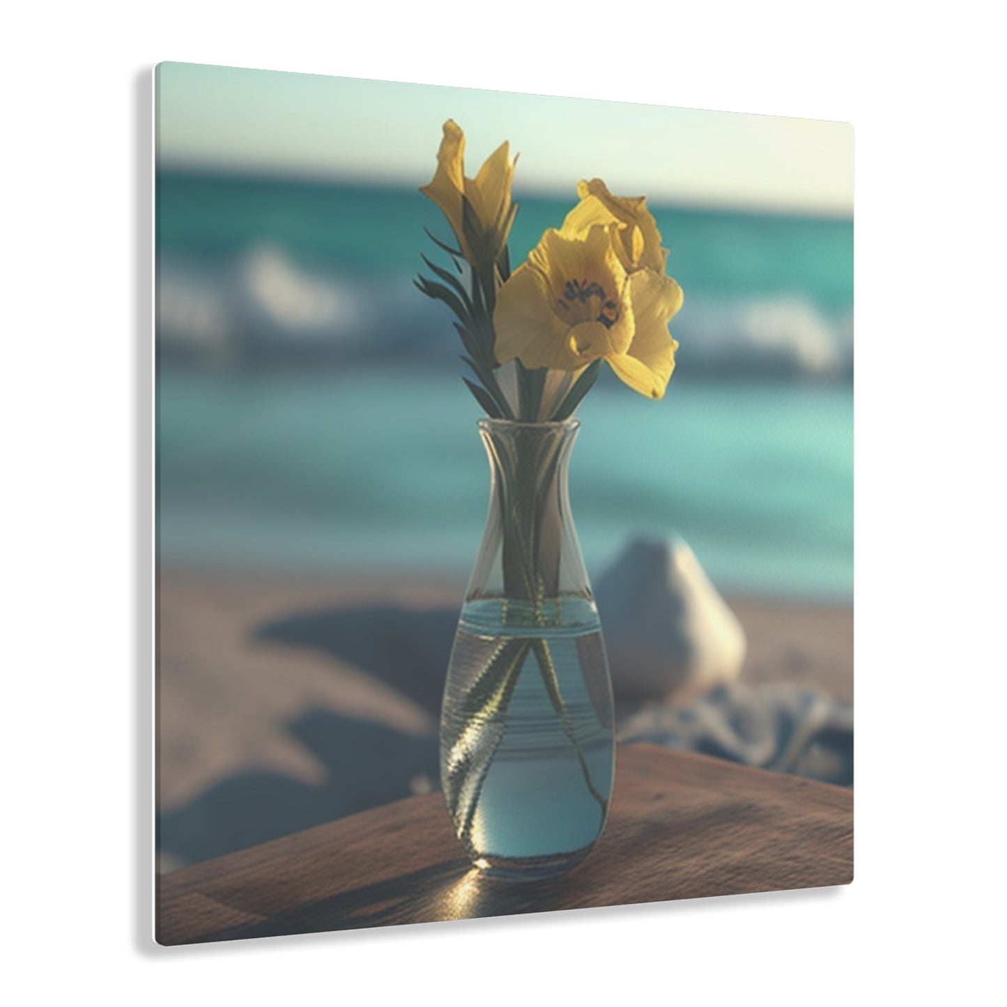 Acrylic Prints Yellow Gladiolus glass 4