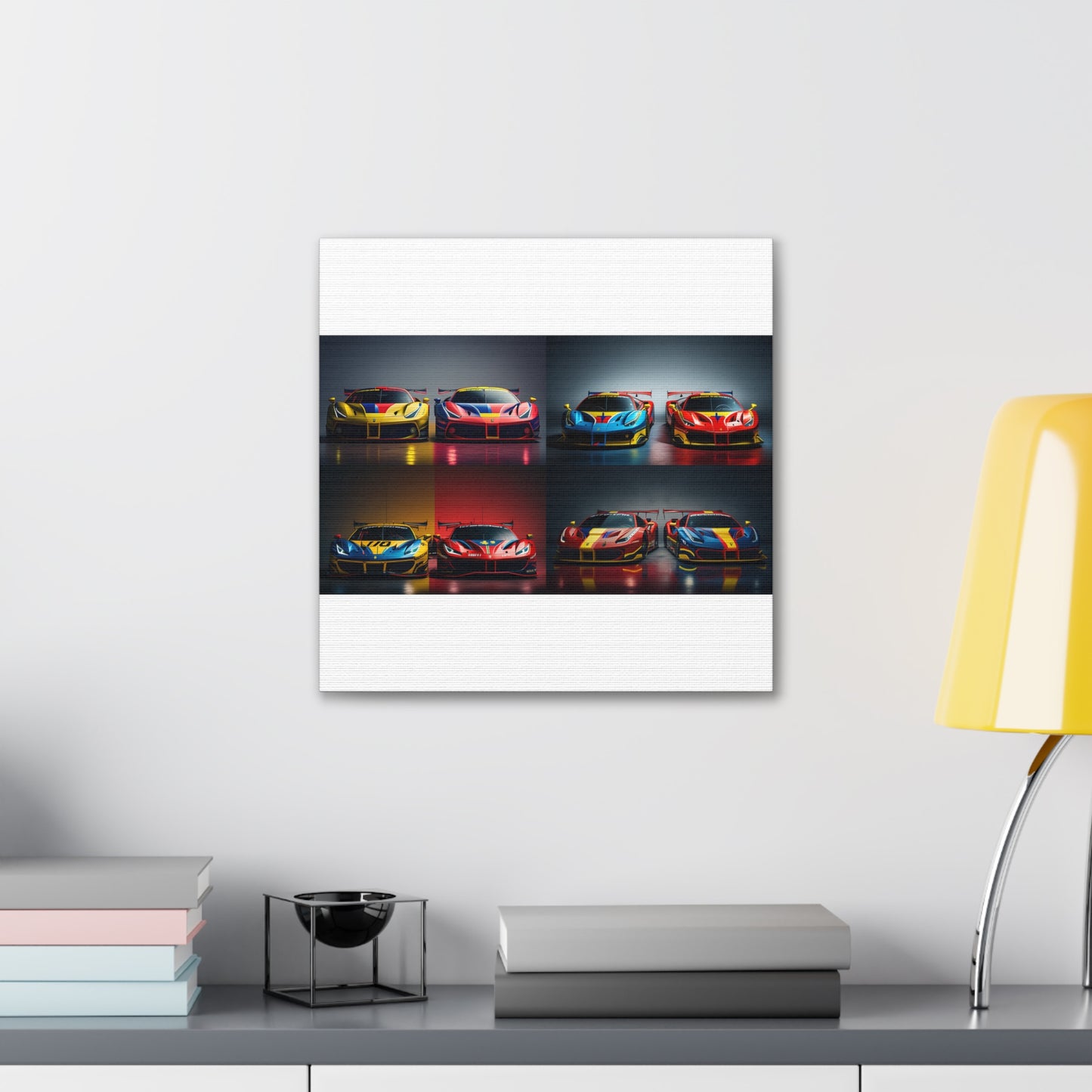 Canvas Gallery Wraps Ferrari Red Blue 5