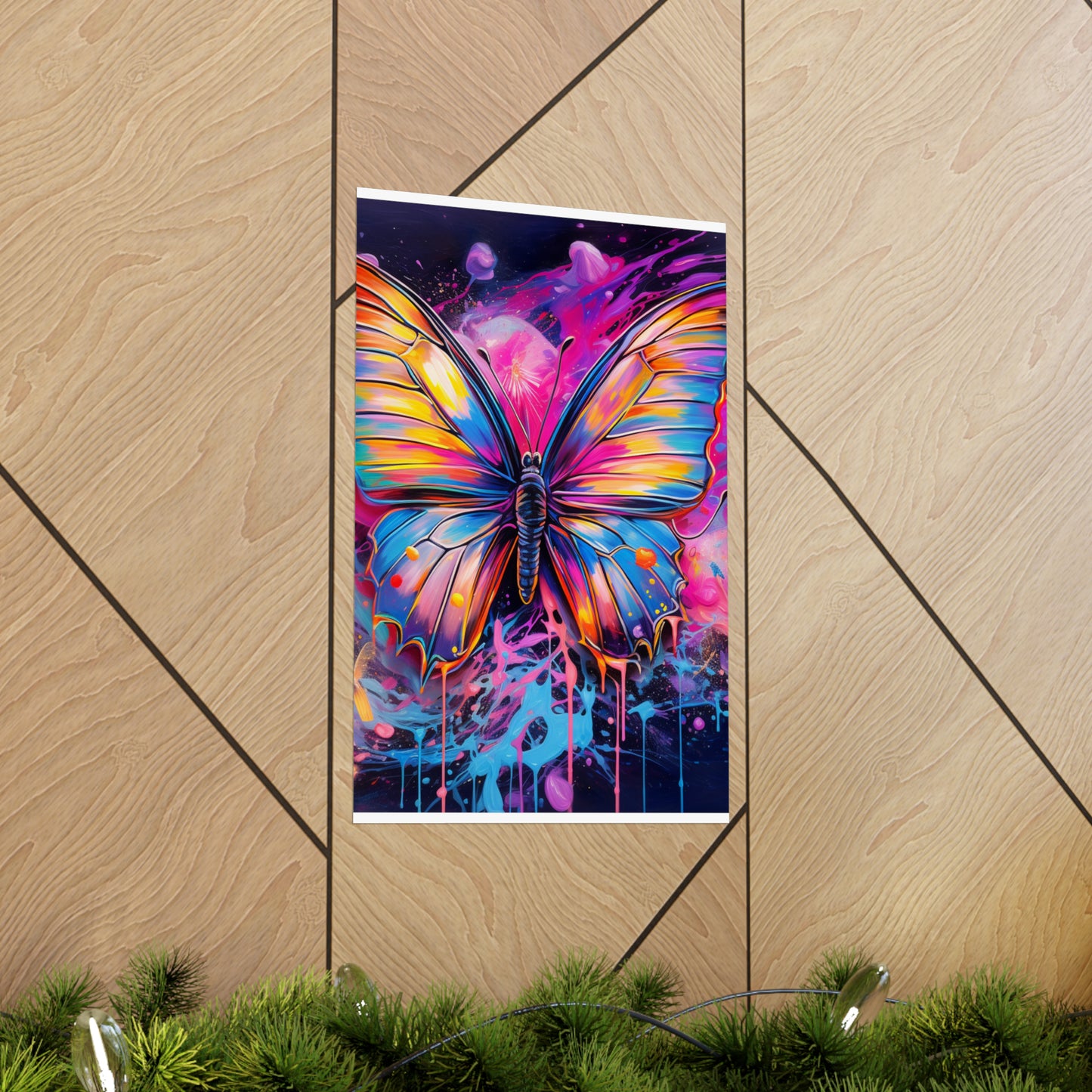 Premium Matte Vertical Posters Pink Butterfly Flair 3